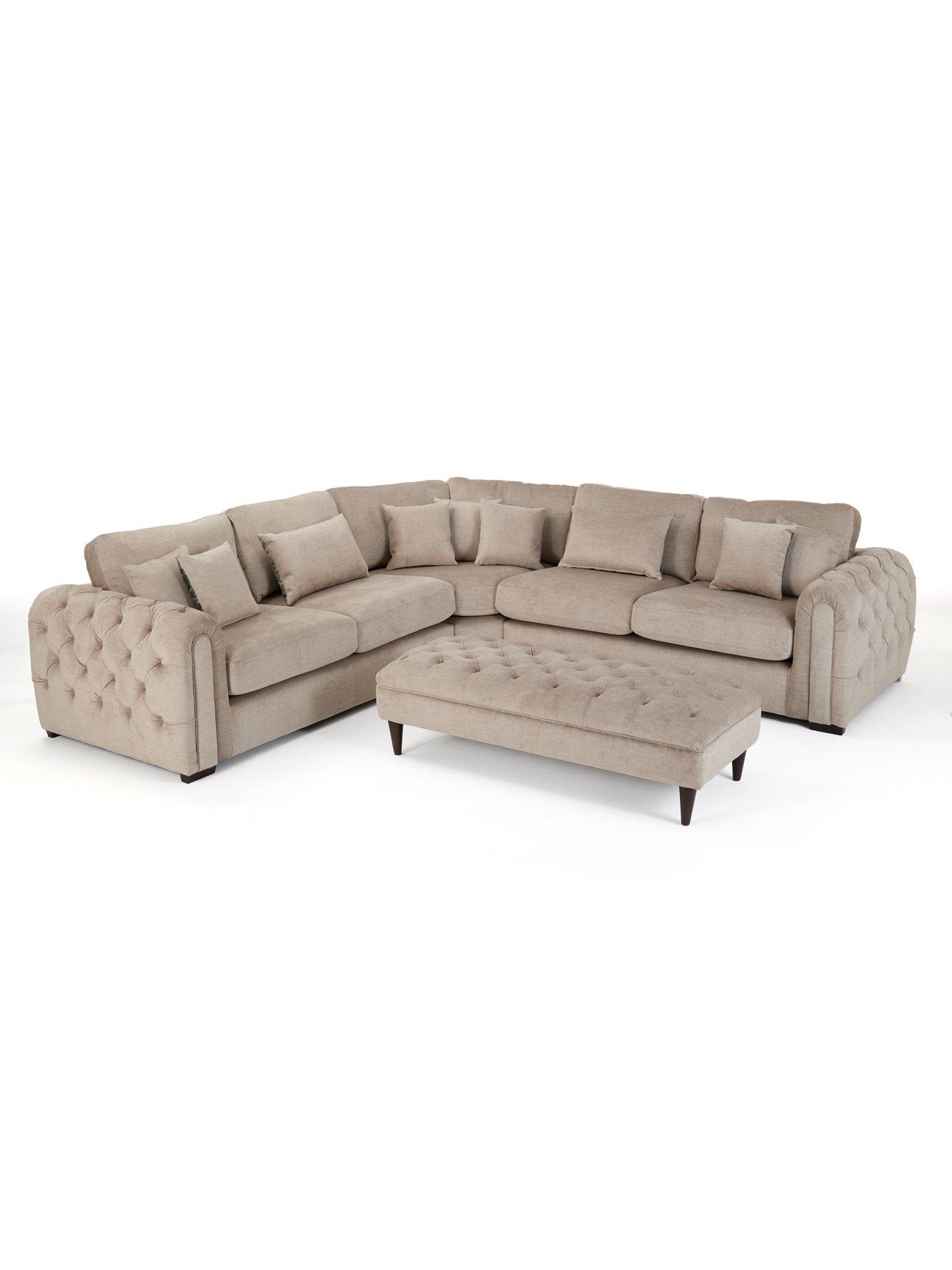 Image 4 of 7 of The Very Collection Lisette Corner Group + Footstool Set (Buy &amp; SAVE!) - Made to Order in the UK