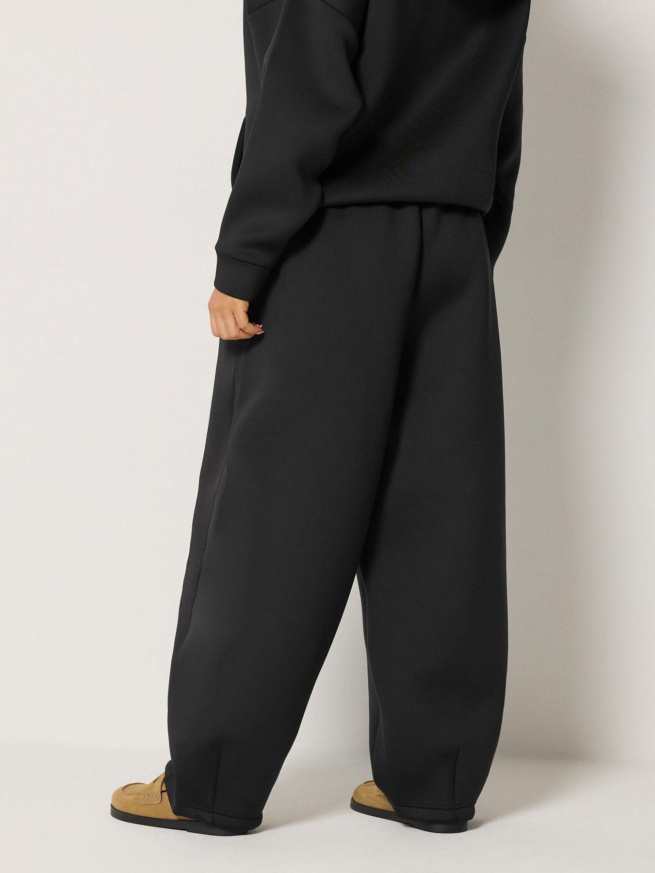 Image 2 of 4 of PixieGirl Womens Petite Scuba Balloon Leg Joggers - Black