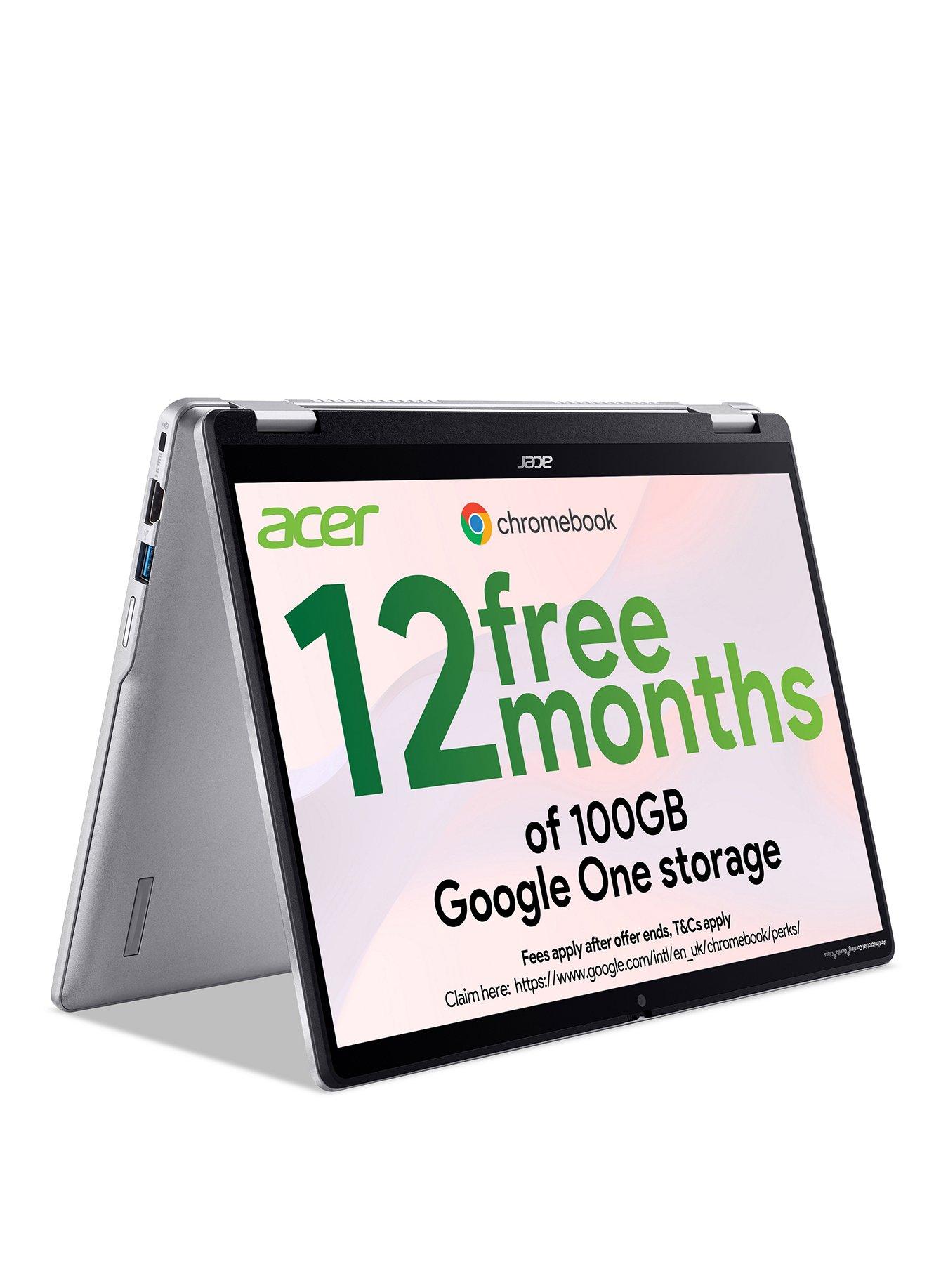 Image 1 of 7 of Acer Chromebook Spin 314 CP314-2HN - Intel N100 - 4GB RAM - 64GB eMMC - 14in WUXGA - Silver