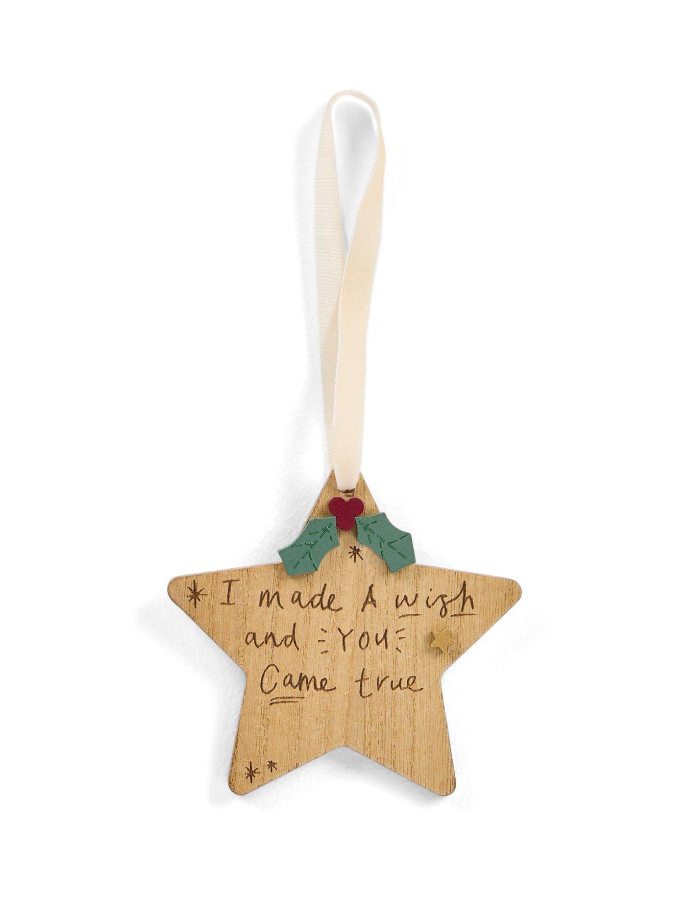 Image 2 of 3 of Mamas & Papas Christmas 2026 Wish Hanging Decoration