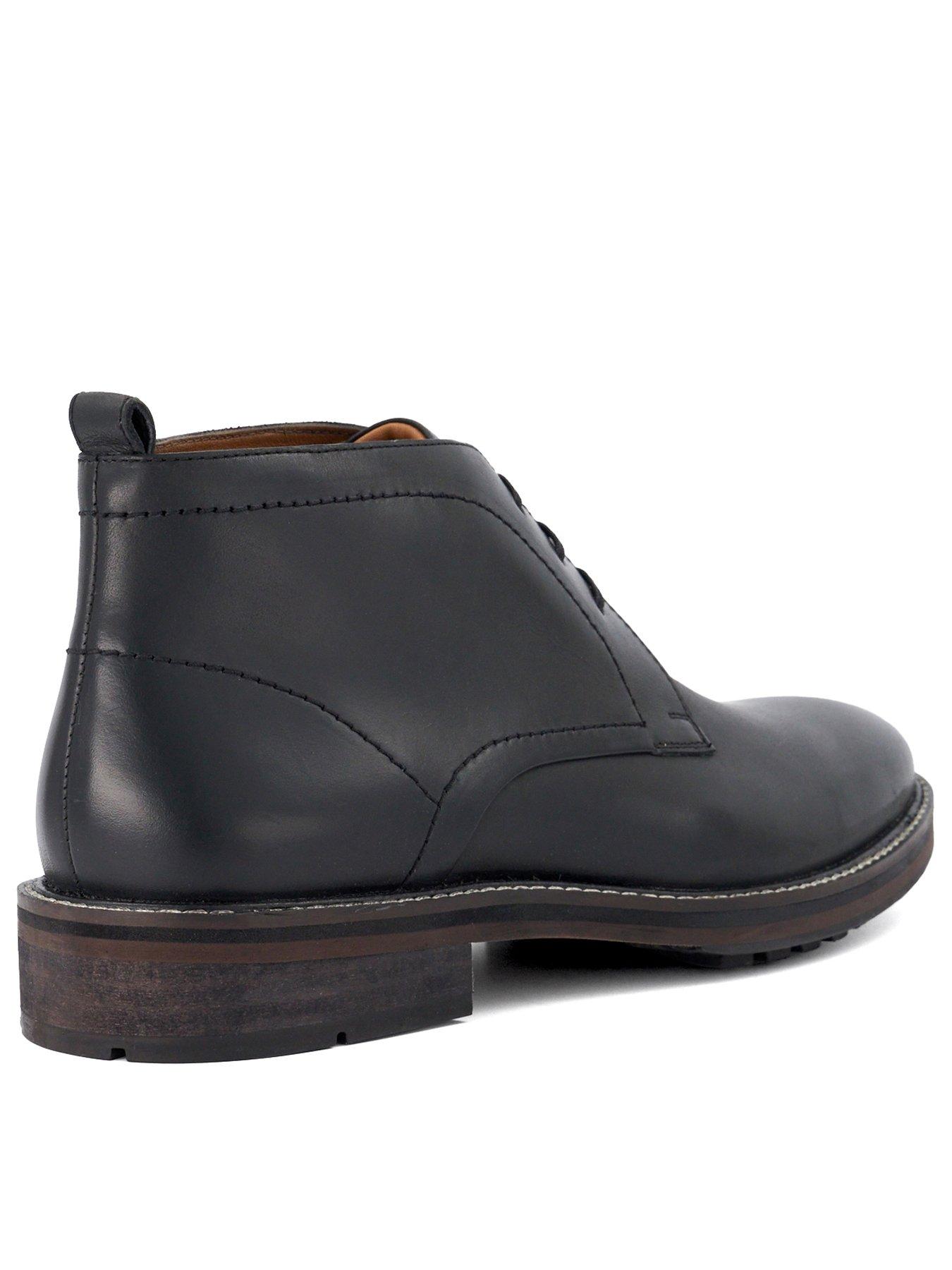 Image 3 of 4 of Dune London Mens Charleys Chukka Lace-Up Grip Sole Boots - Black