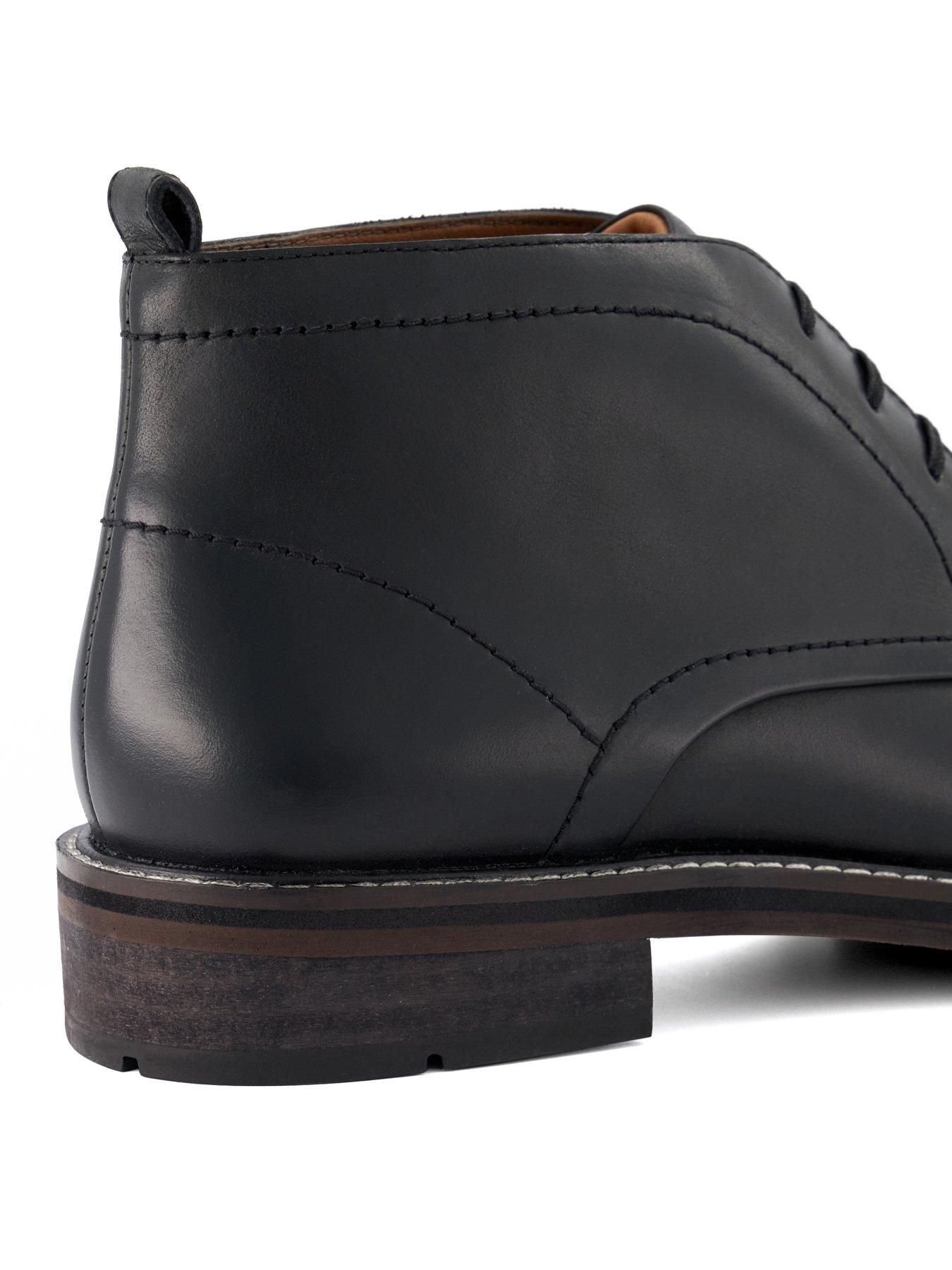 Image 4 of 4 of Dune London Mens Charleys Chukka Lace-Up Grip Sole Boots - Black
