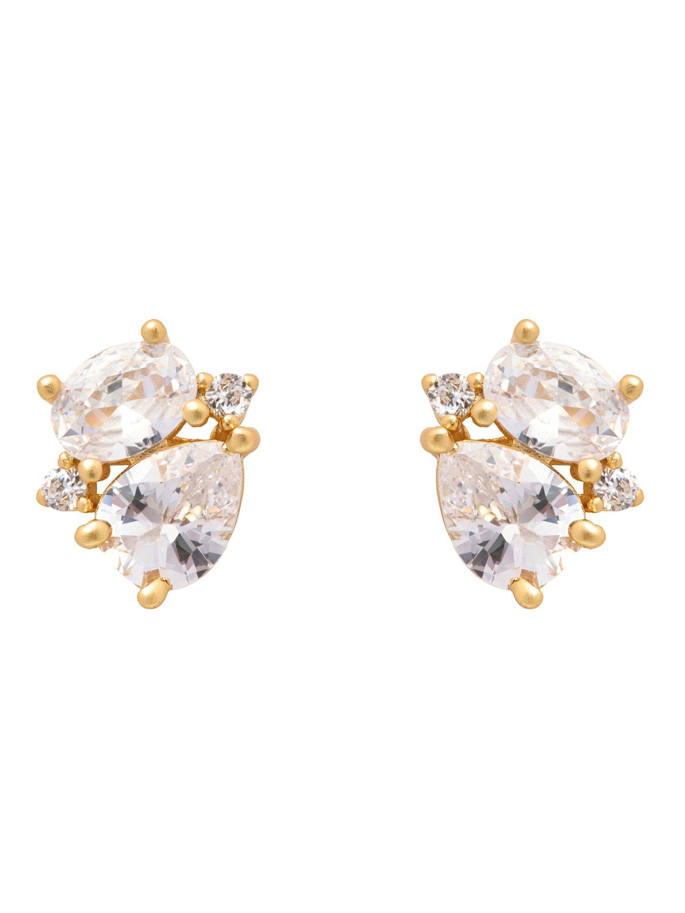 Image 2 of 7 of Cerene DUO: Crystal Cluster Stud Earrings