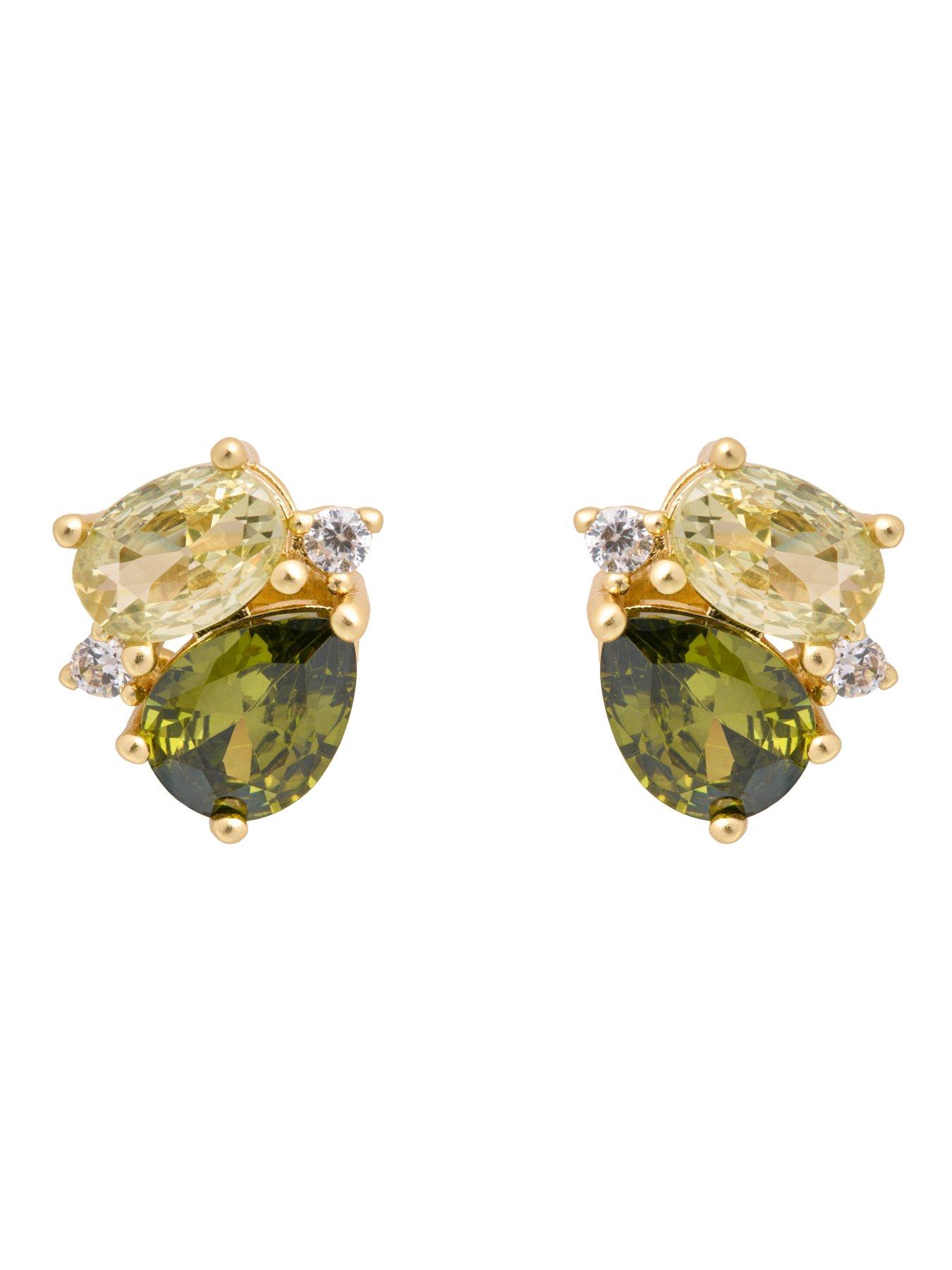 Image 2 of 7 of Cerene DUO: Crystal Cluster Stud Earrings