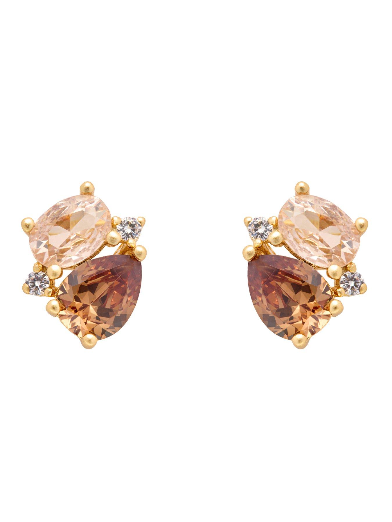 Image 2 of 7 of Cerene DUO: Crystal Cluster Stud Earrings