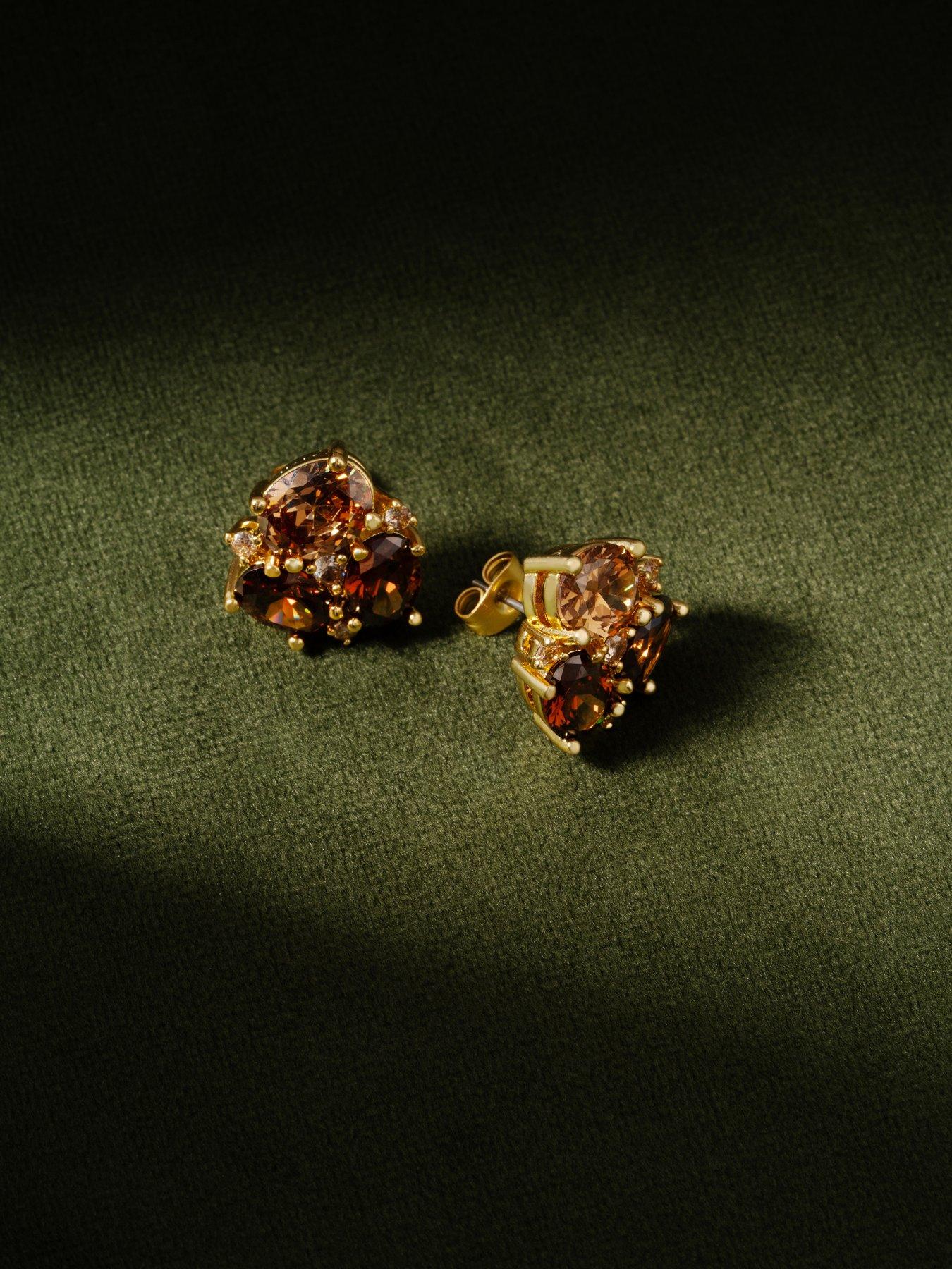 Image 5 of 7 of Cerene DUO: Crystal Cluster Stud Earrings