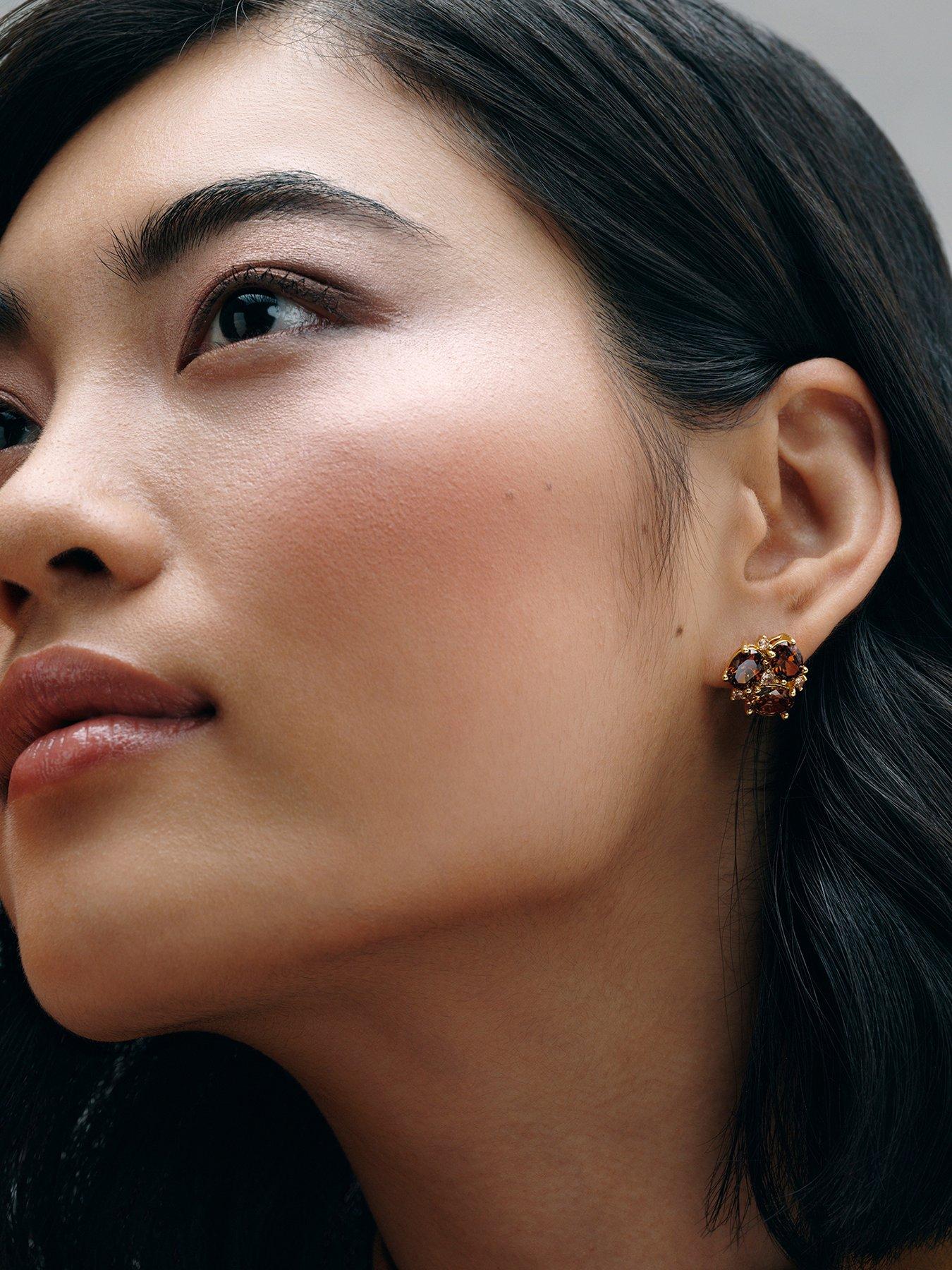 Image 1 of 7 of Cerene CERA: Statement Crystal Stud Earrings