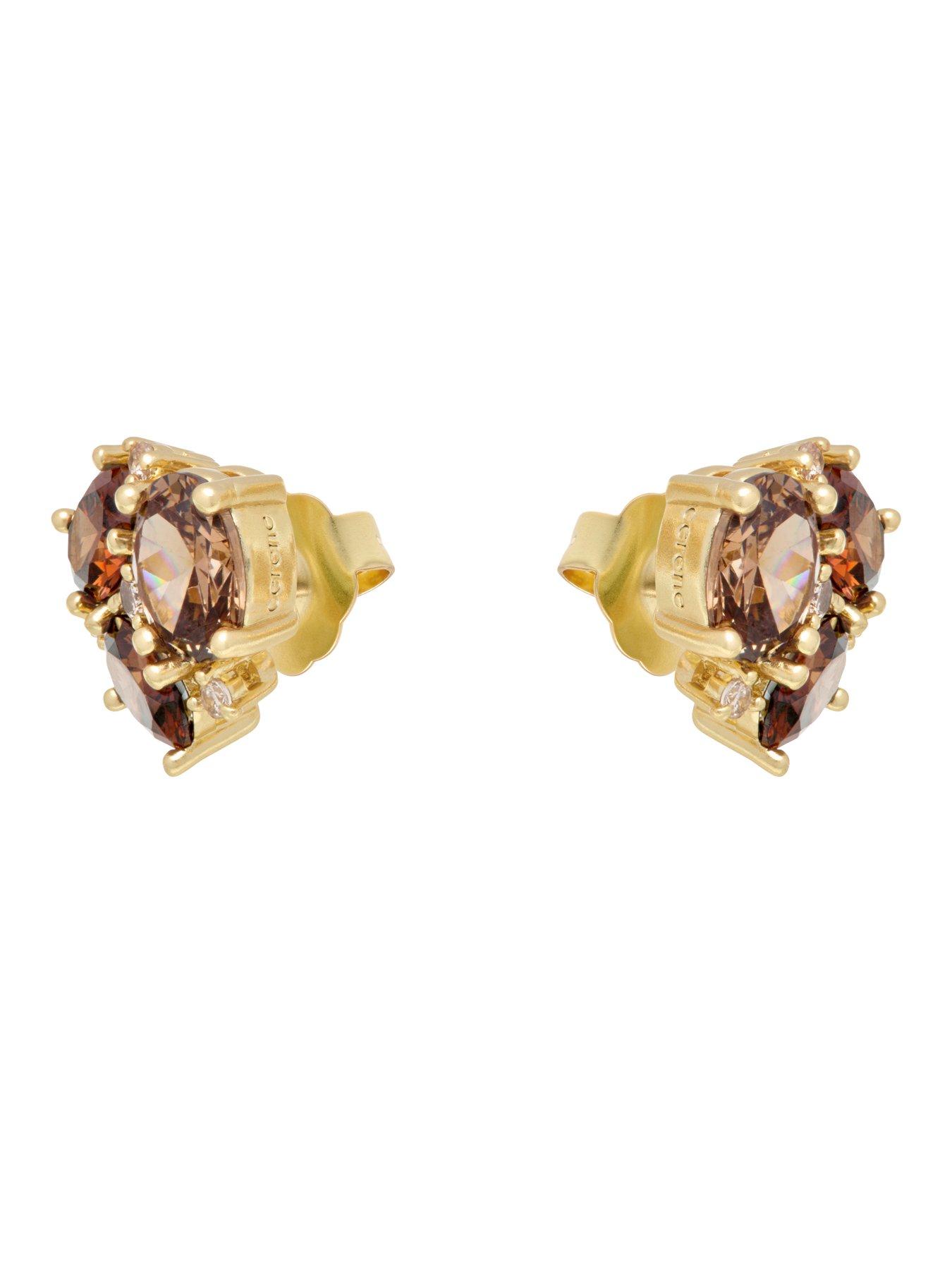 Image 3 of 7 of Cerene CERA: Statement Crystal Stud Earrings