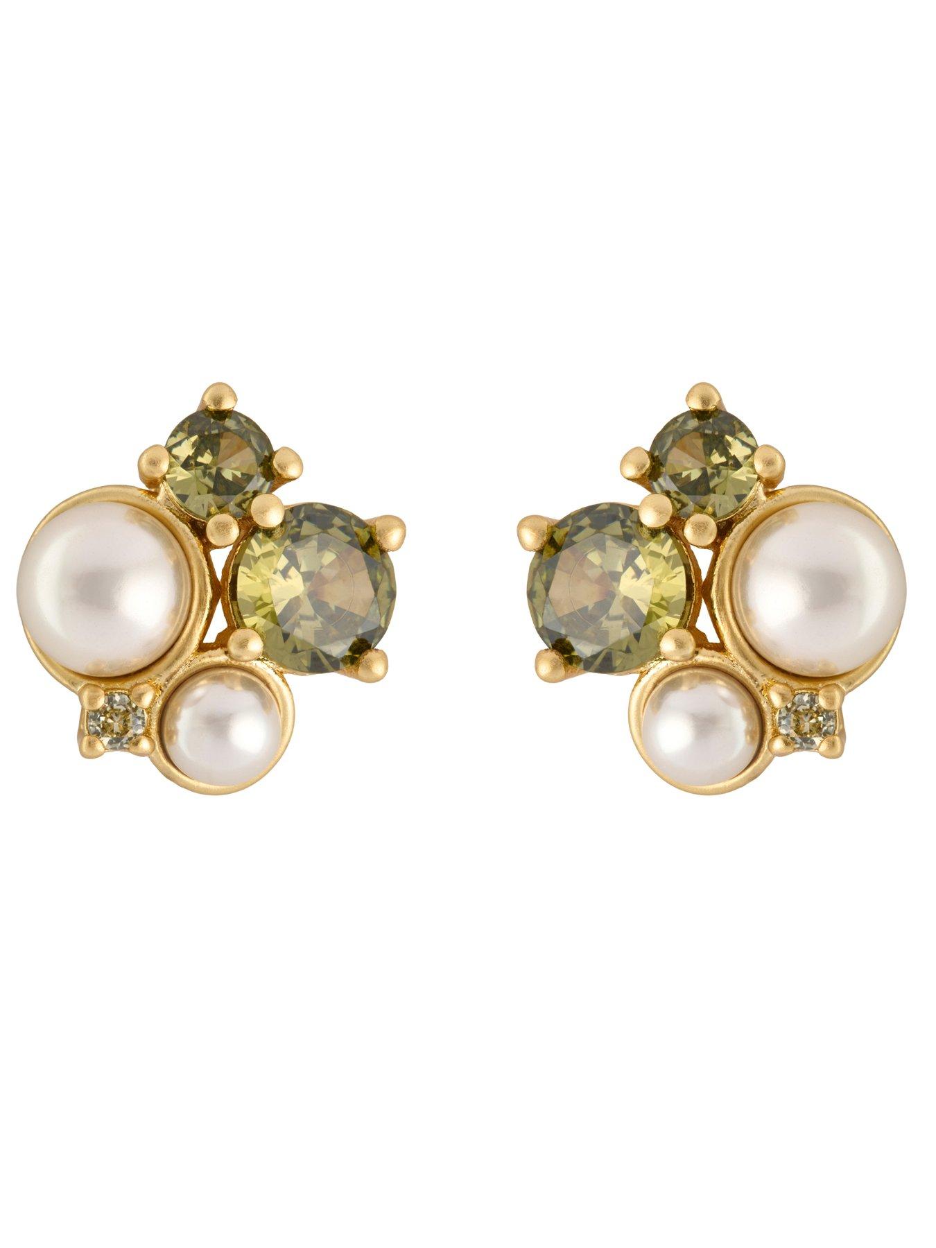 Image 2 of 7 of Cerene OLER: Pearl Shimmer Stud Earrings