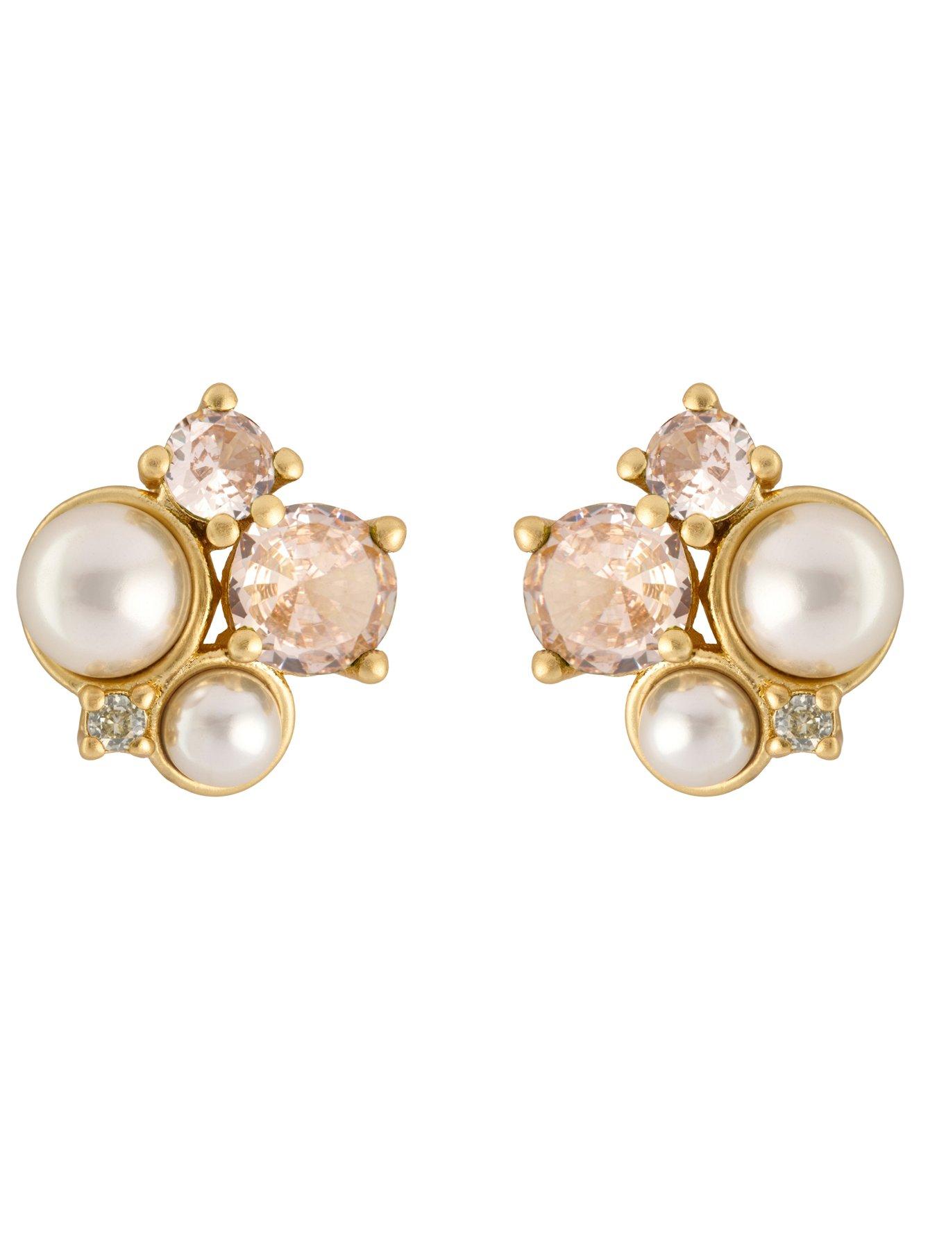 Image 2 of 7 of Cerene OLER: Pearl Shimmer Stud Earrings
