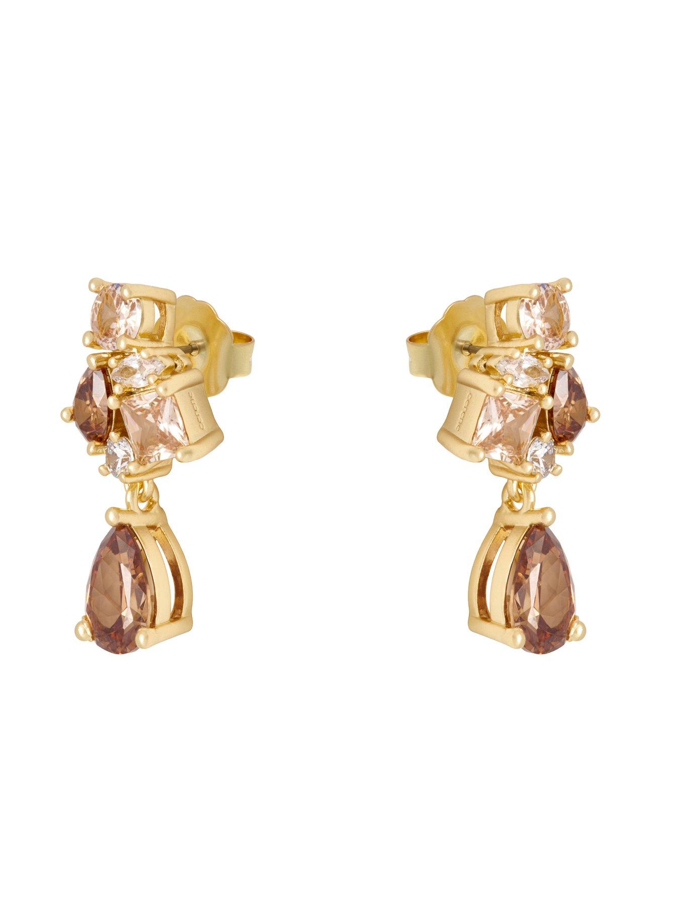 Image 3 of 7 of Cerene VIVE: Crystal Cluster Drop Earrings