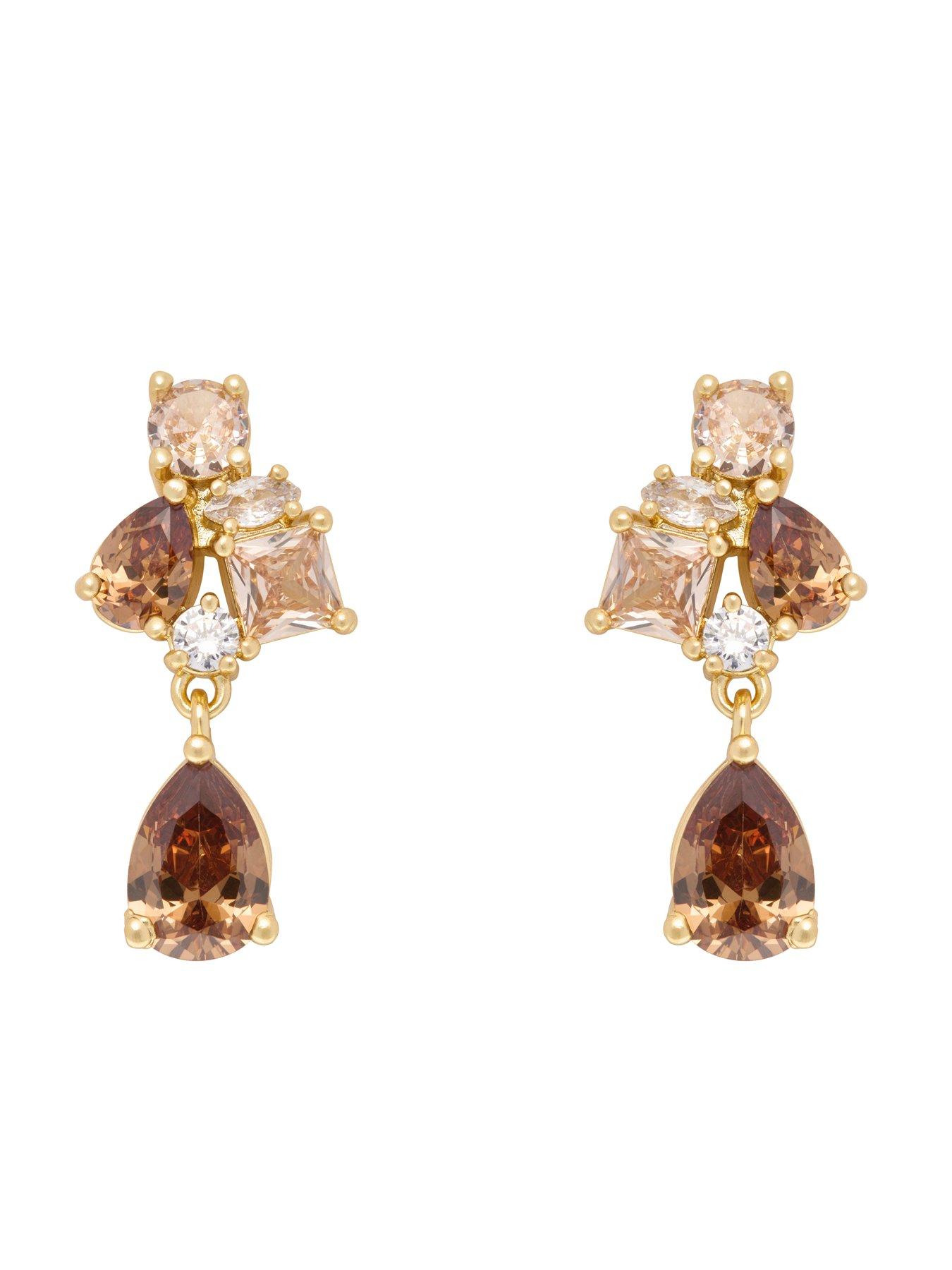 Image 4 of 7 of Cerene VIVE: Crystal Cluster Drop Earrings