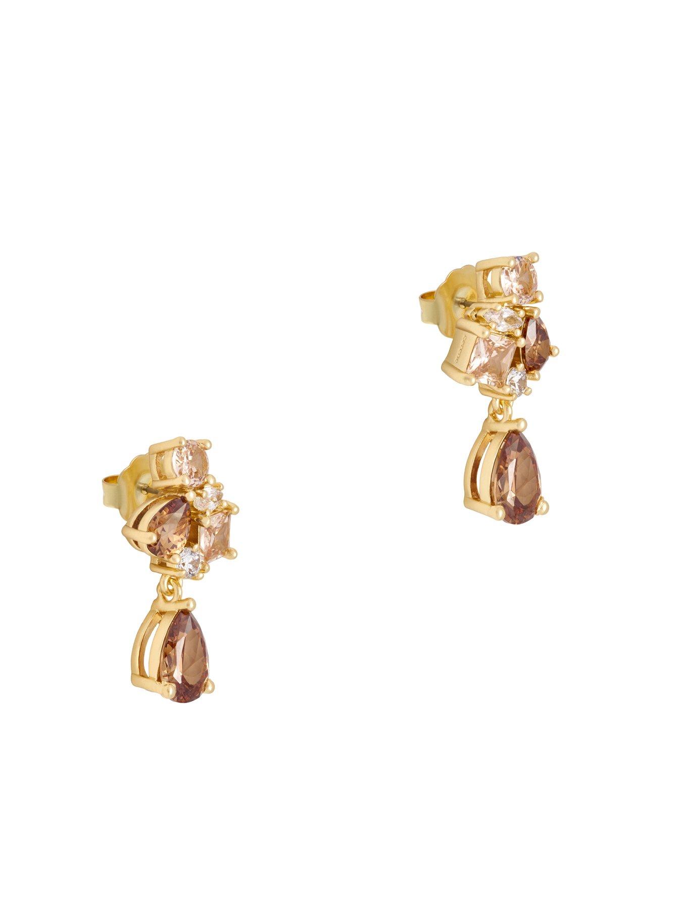 Image 6 of 7 of Cerene VIVE: Crystal Cluster Drop Earrings