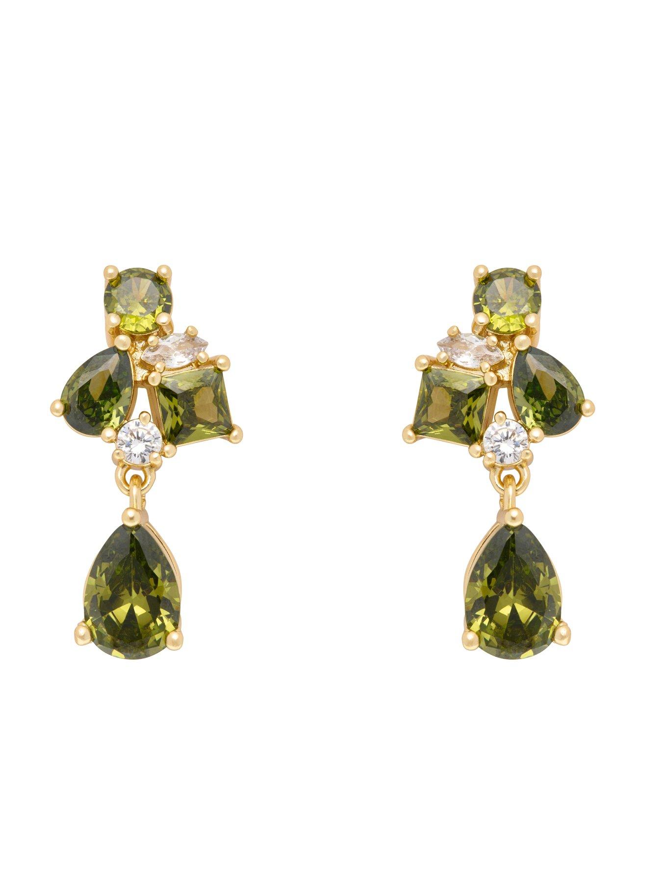 Image 2 of 7 of Cerene VIVE: Crystal Cluster Drop Earrings