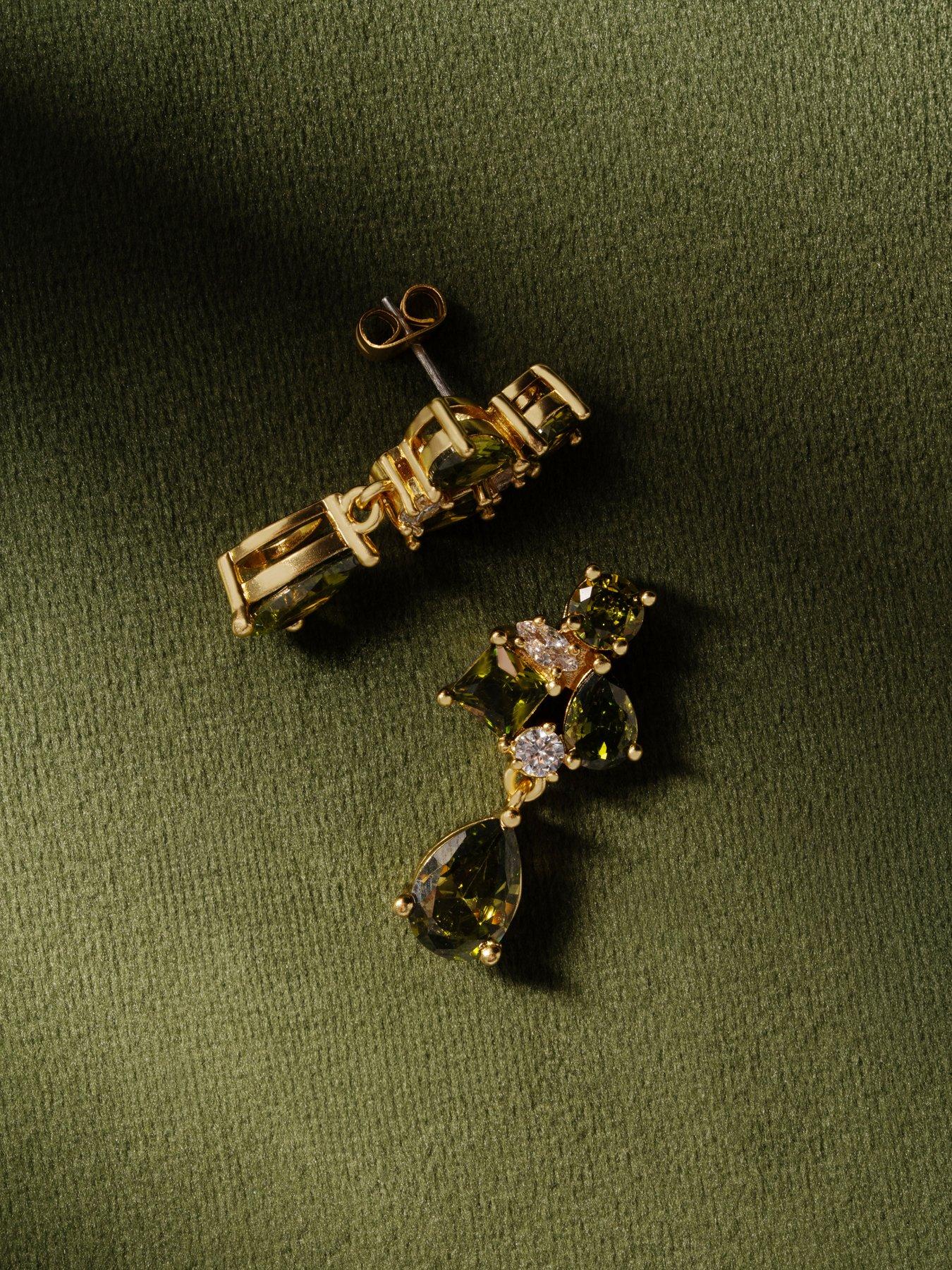 Image 5 of 7 of Cerene VIVE: Crystal Cluster Drop Earrings