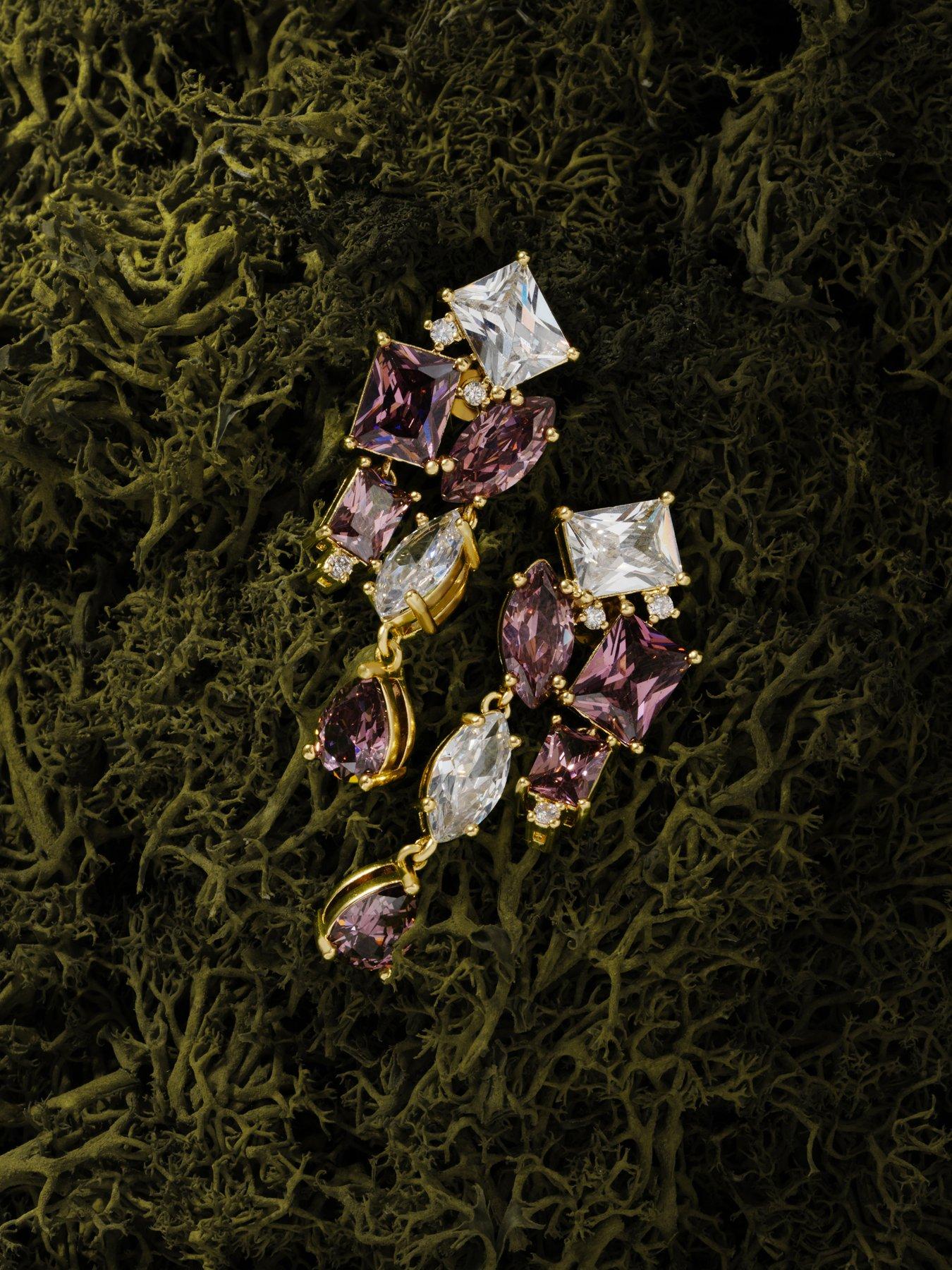 Image 5 of 7 of Cerene LUMA: Statement Crystal Drop Earrings