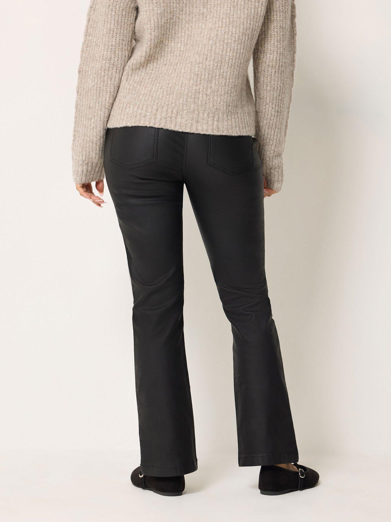 Image 2 of 4 of M&Co Petite Womens Petite Coated Bootcut Jeans - Blue