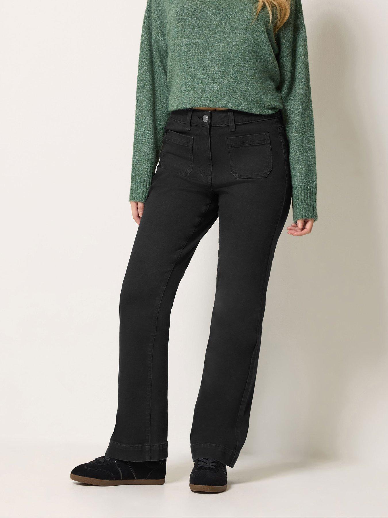 Image 1 of 4 of M&Co Petite Petite Front Pocket Flare Jean 27"