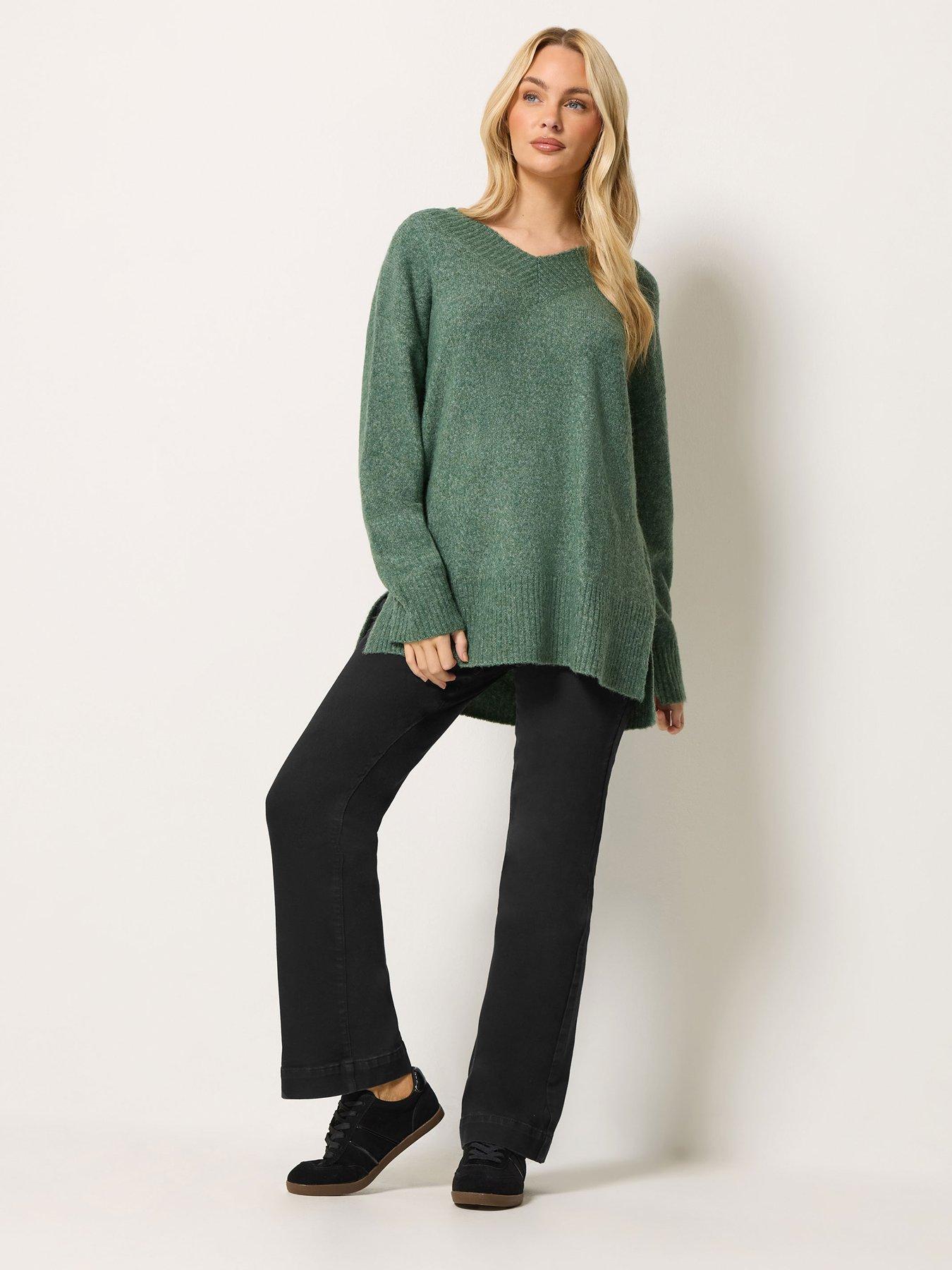 Image 3 of 4 of M&Co Petite Petite Front Pocket Flare Jean 27"