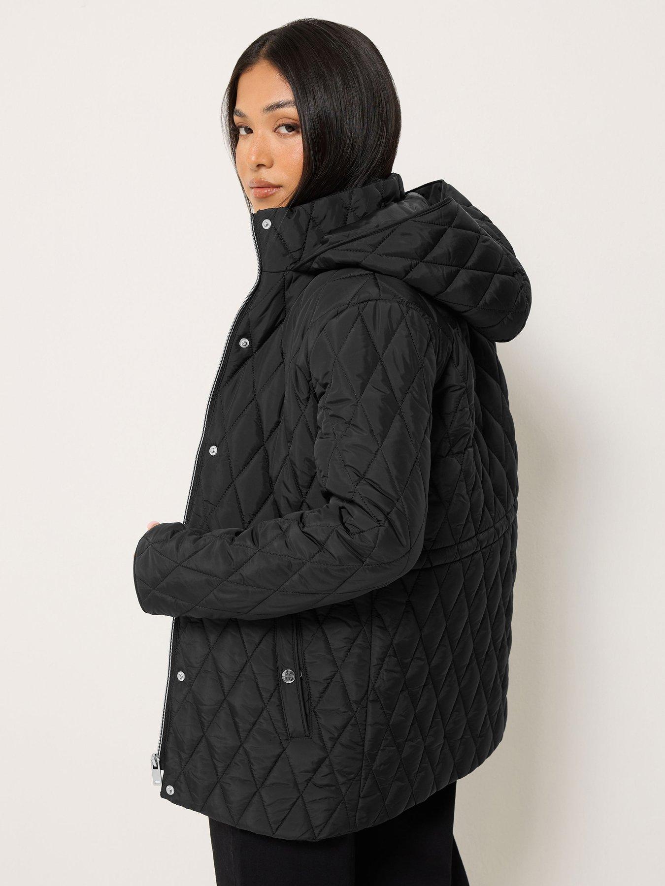 Image 2 of 4 of M&Co Petite Petite Diamond Quilted Jacket