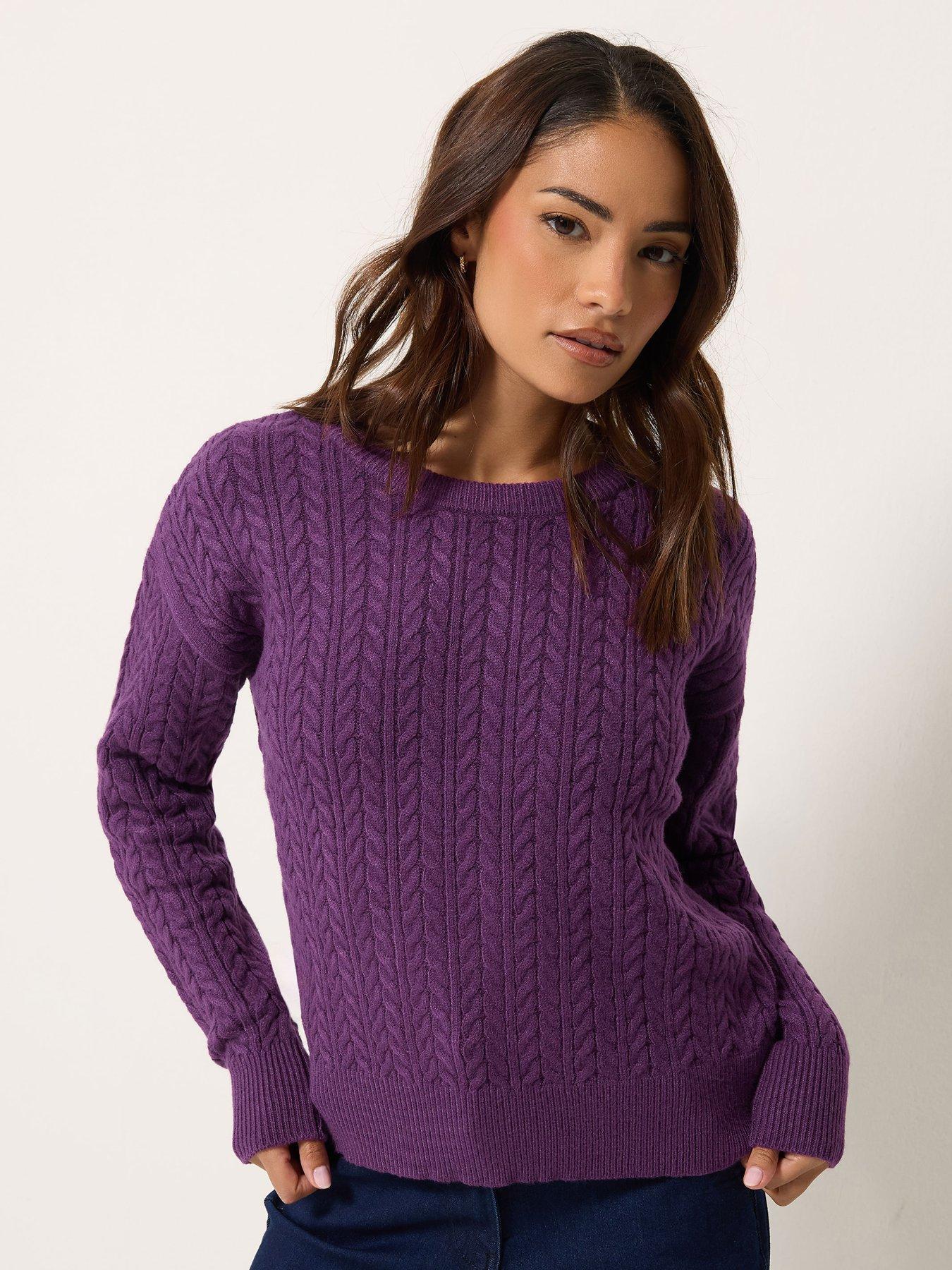 Image 1 of 4 of M&Co Petite Petite Cable Knit Jumper