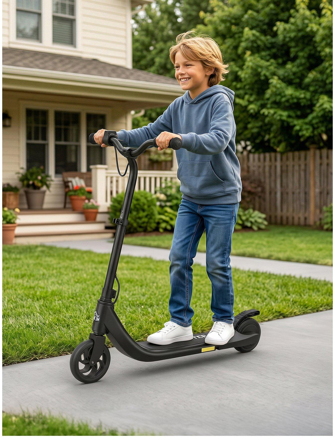 Image 1 of 7 of Homcom HOMCOM Electric Scooter for Kids, Up to 8 KM/H, Adjustable Height, Black