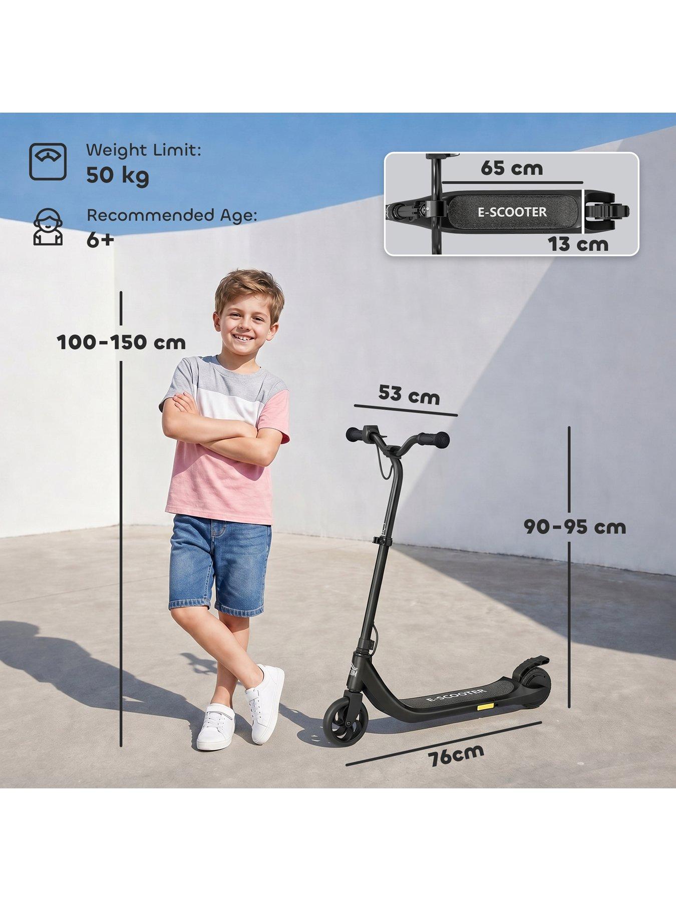 Image 3 of 7 of Homcom HOMCOM Electric Scooter for Kids, Up to 8 KM/H, Adjustable Height, Black