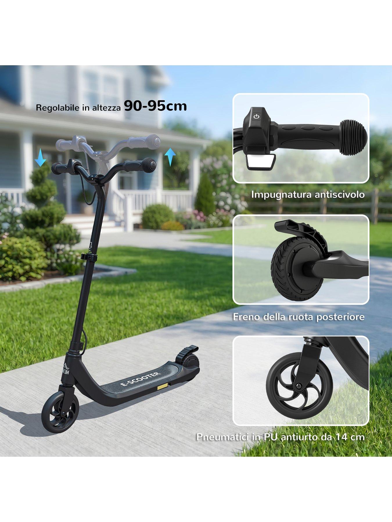 Image 5 of 7 of Homcom HOMCOM Electric Scooter for Kids, Up to 8 KM/H, Adjustable Height, Black