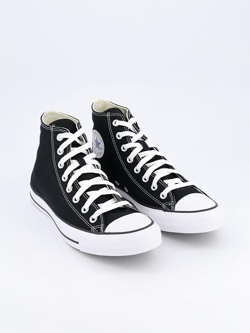 Video of converse-unisex-hi-top-trainers-black