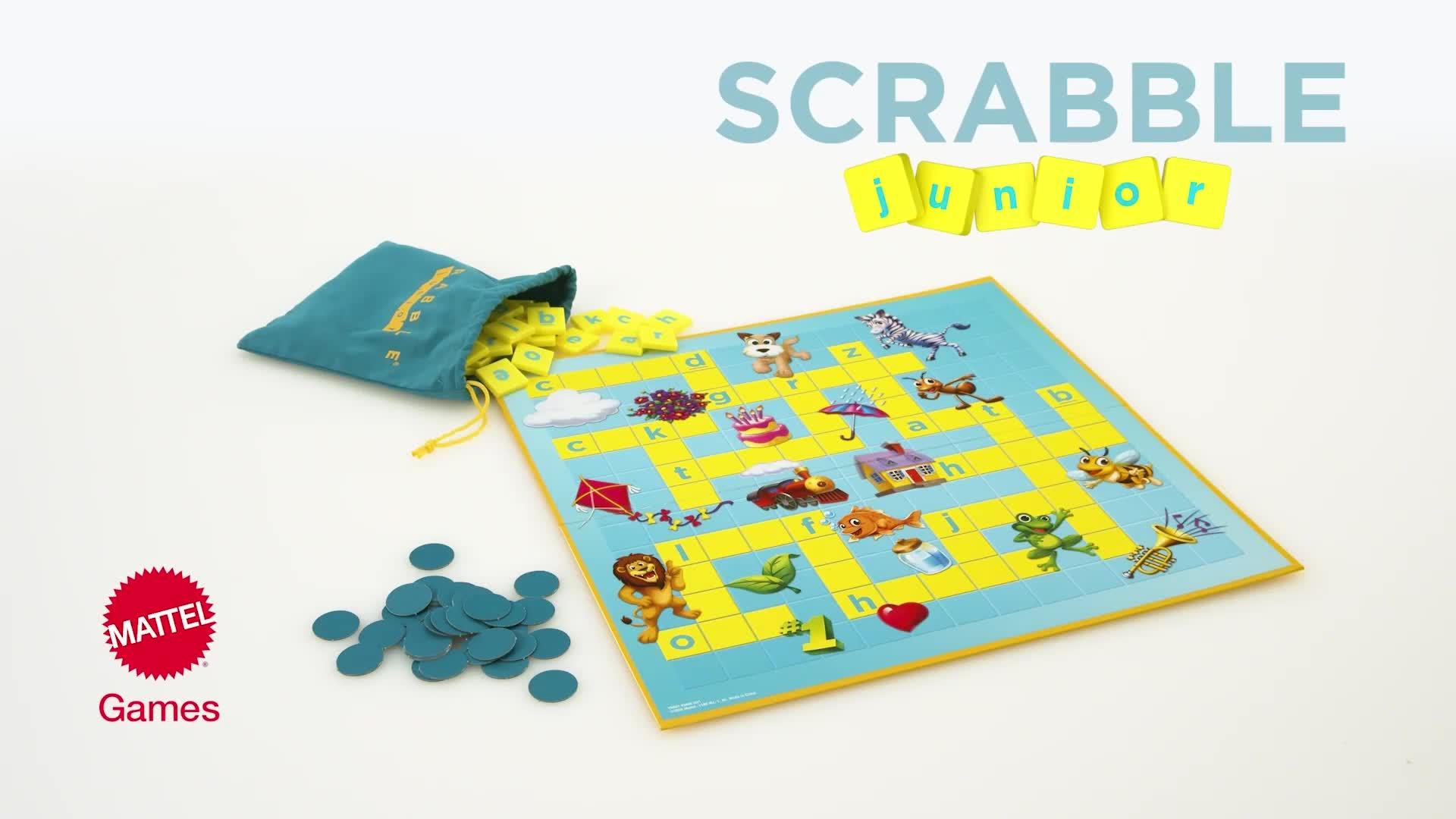 Image thumbnail 8 of 8 of Mattel Two-Sided Game Board Scrabble Junior Board Game