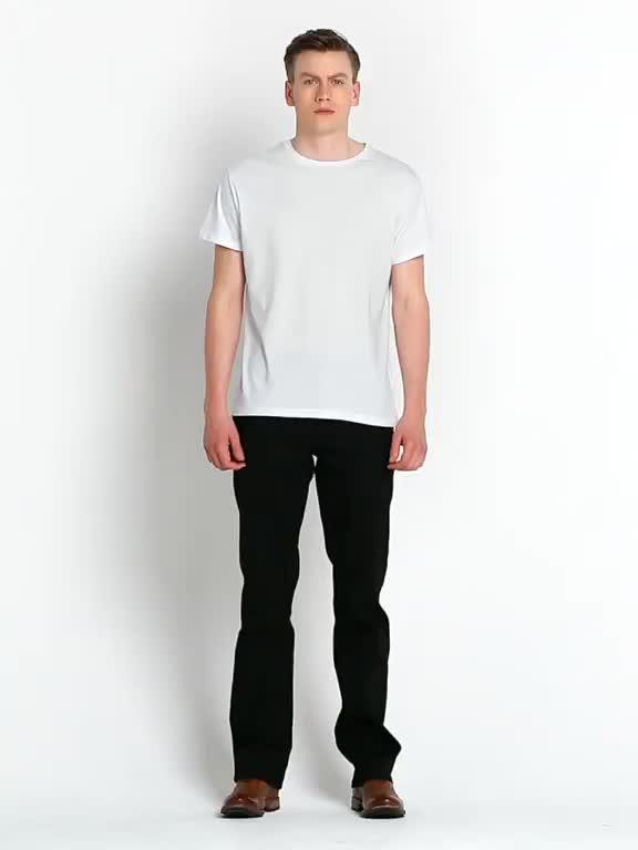 Video of wrangler-texas-straight-fit-jeans-black