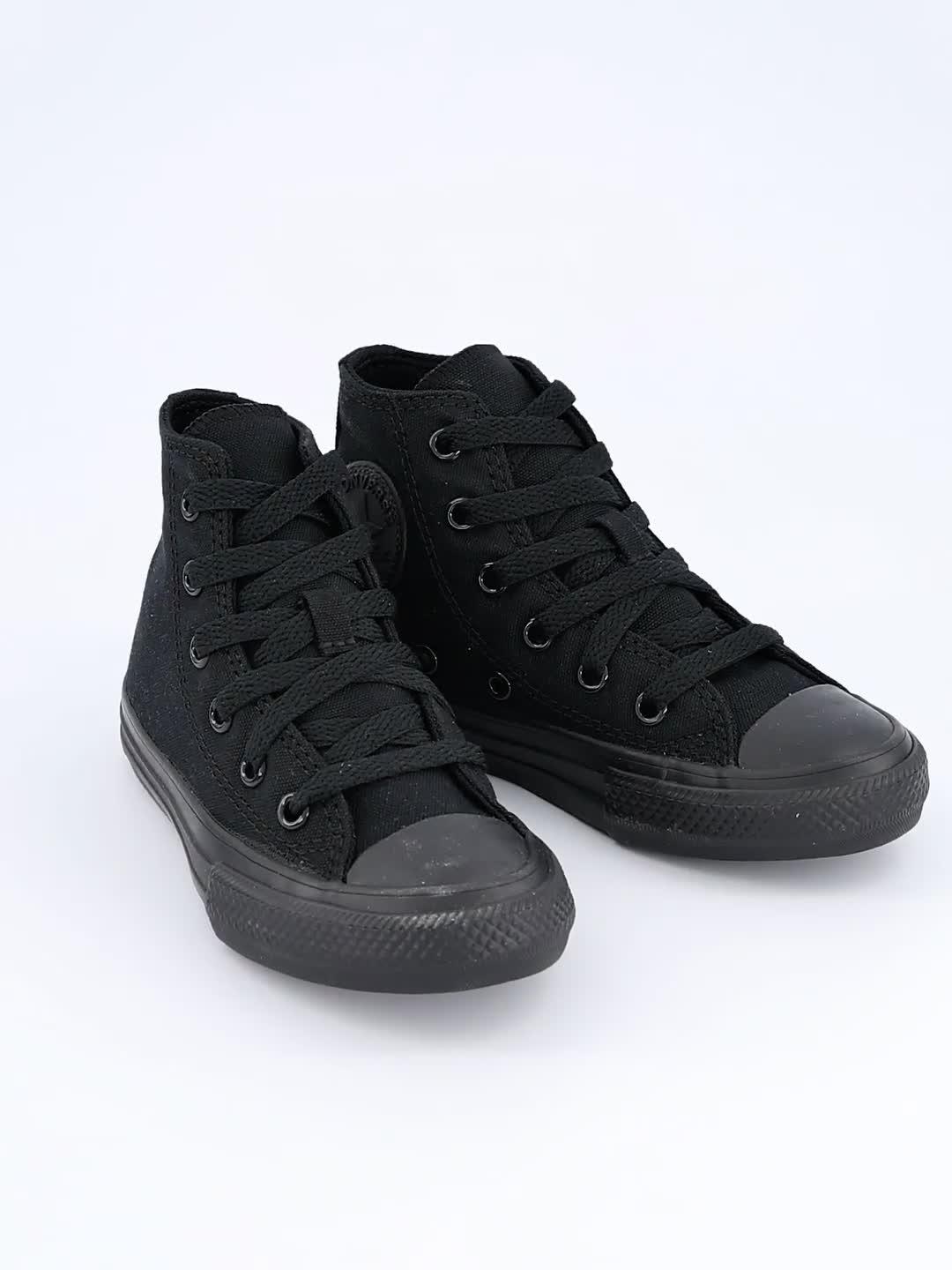 Video of converse-chuck-taylor-all-star-hi-top-core-childrens-trainer-black