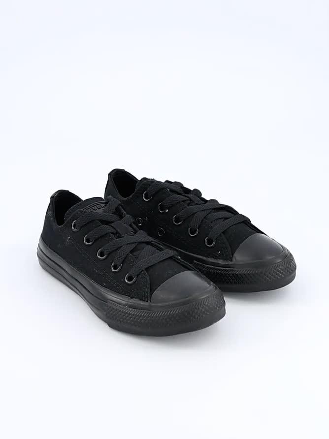 Video of converse-chuck-taylor-all-star-mono-canvas-ox-core-childrens-trainers-black