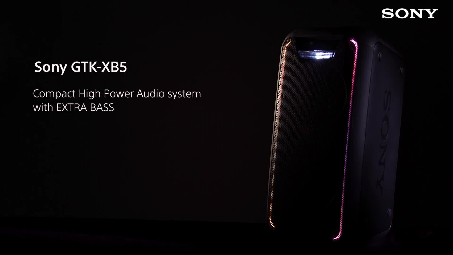 sony gtkxb5b watts