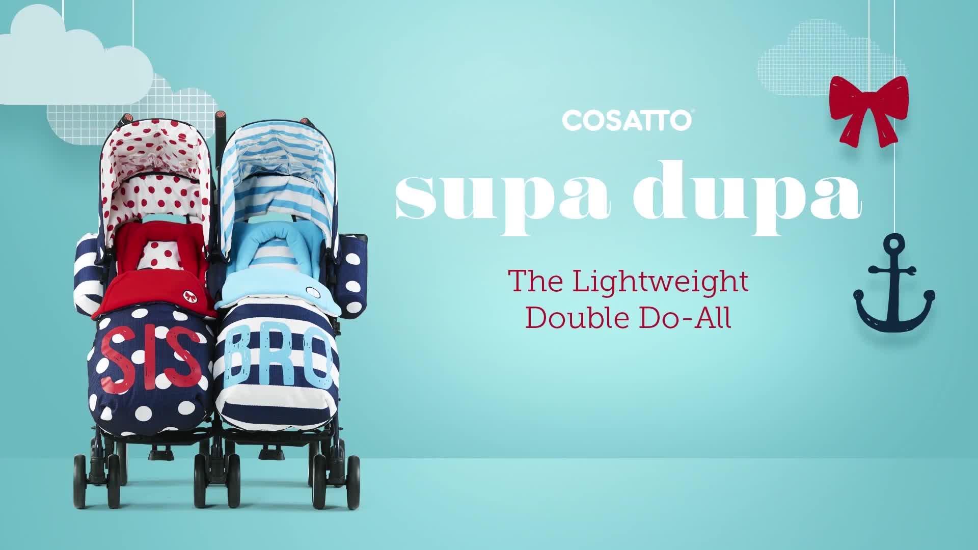 cosatto supa dupa twin stroller sis & bro 4