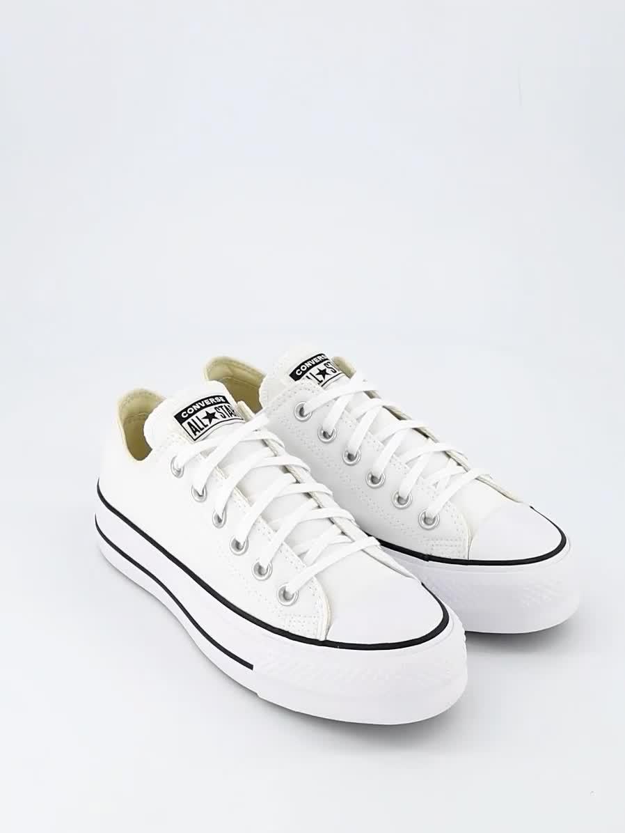 Video of converse-womens-lift-ox-trainers-whiteblack