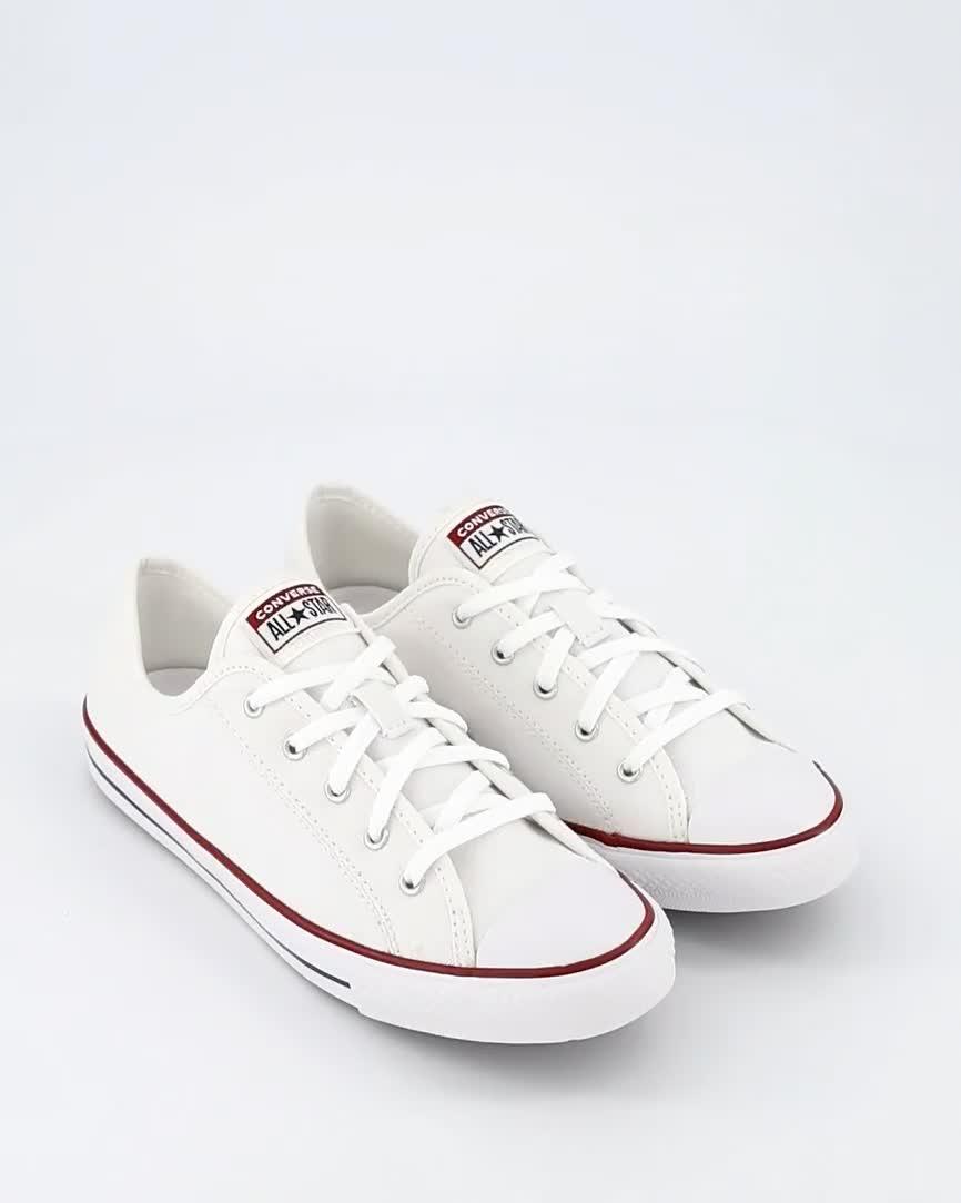Video of converse-womens-dainty-ox-trainers-white-multi