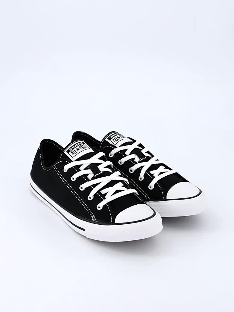Converse Womens Dainty Ox Trainers Black/White Littlewoods