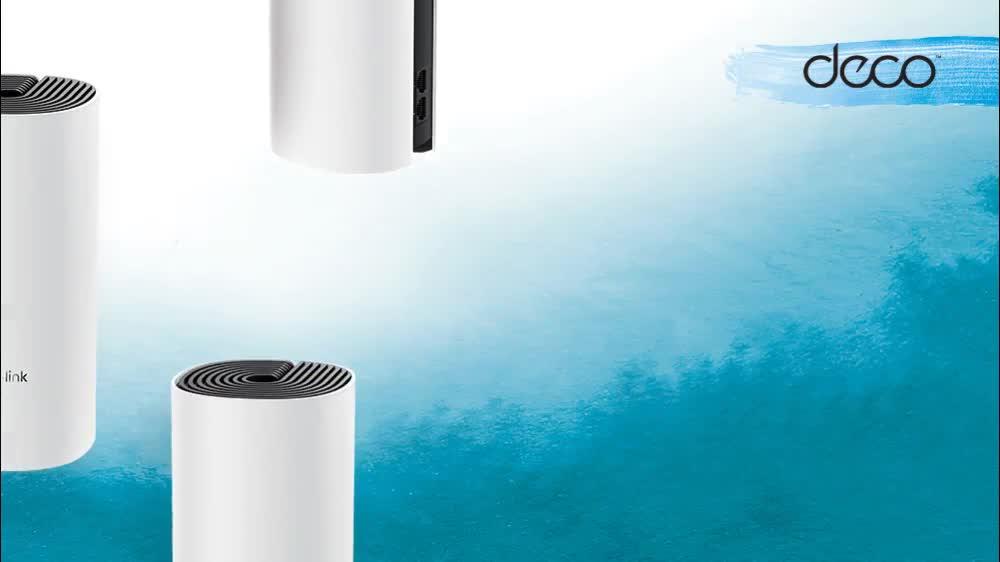 Image thumbnail 8 of 8 of TP Link Deco M4(3-pack) AC1200Mbps Whole Home Mesh Wi-Fi Kit, Parental Controls, Dual-Band Boost, 1G Ports