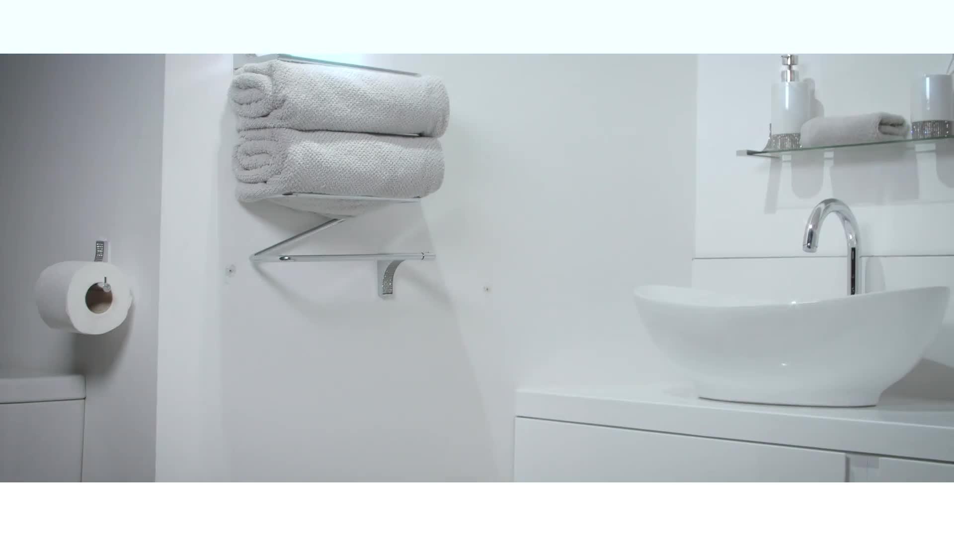 Video of lloyd-pascal-sparkle-square-towel-storage
