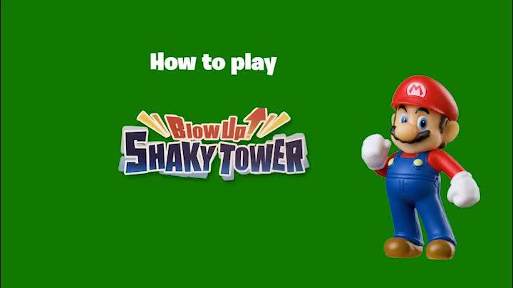 Image thumbnail 8 of 8 of Super Mario Shaky Tower Balancing Action Figure Game