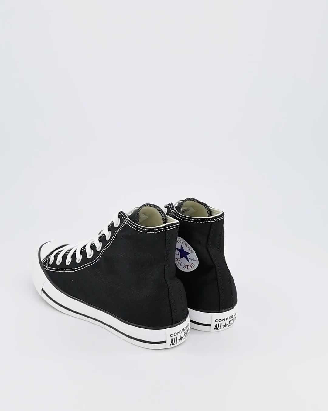 Video of converse-unisex-wide-fit-hi-top-trainers-black