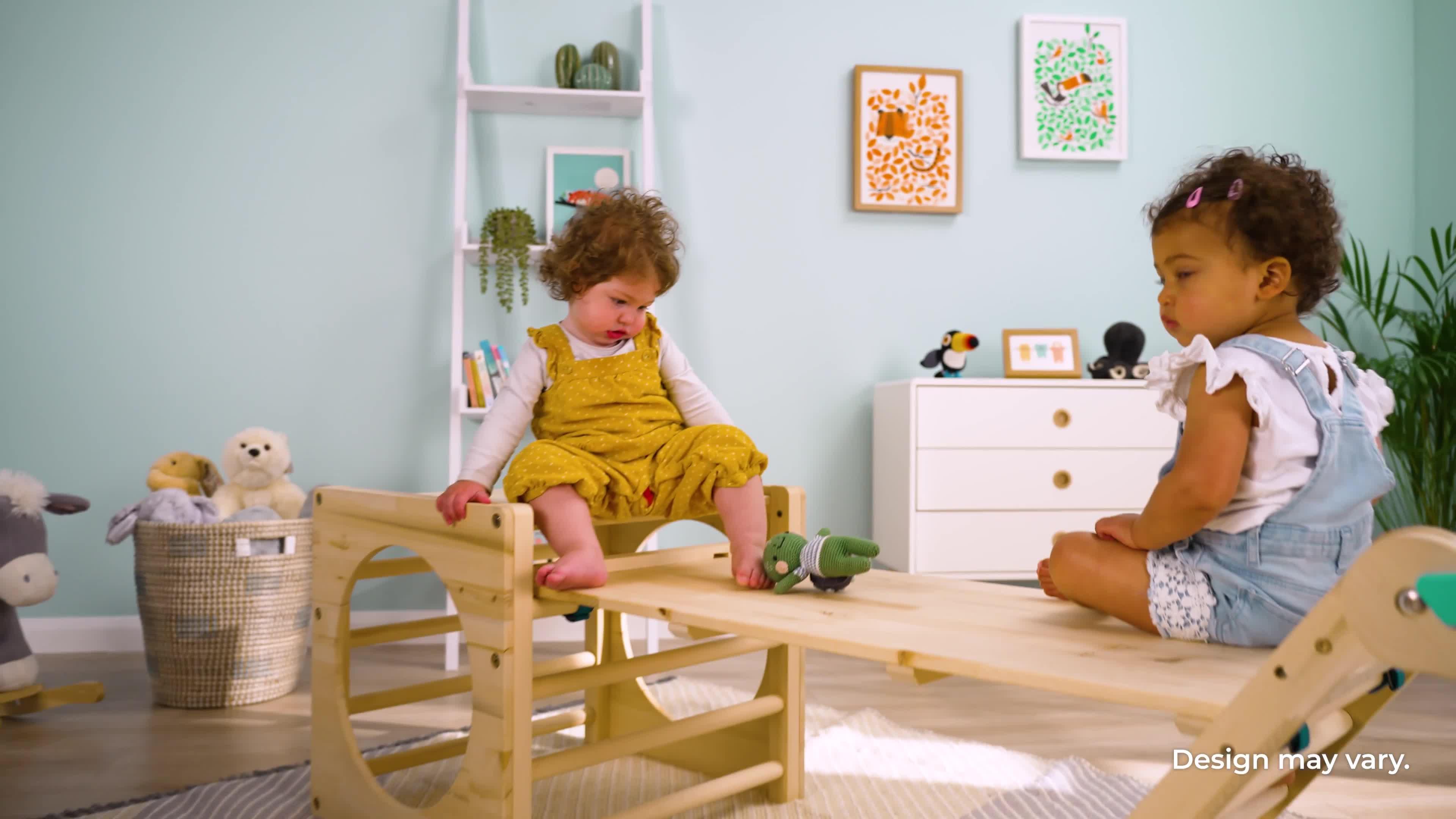 Video of active-tots-indoor-wooden-bridge-amp-slide
