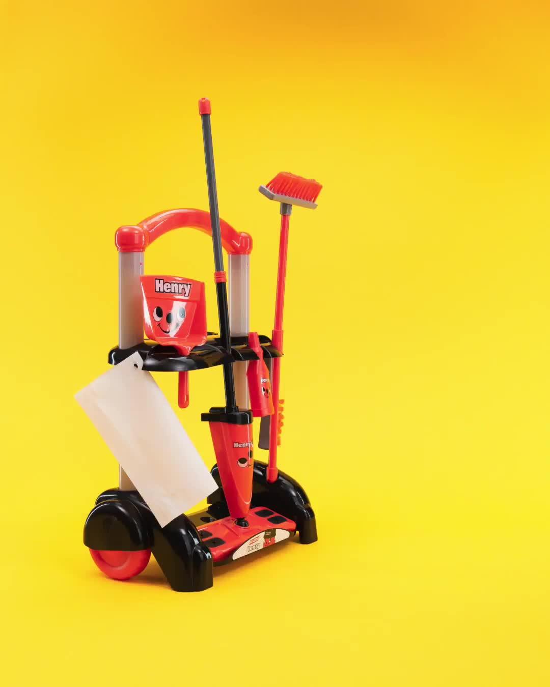 Video of casdon-henry-cleaning-trolley-playset