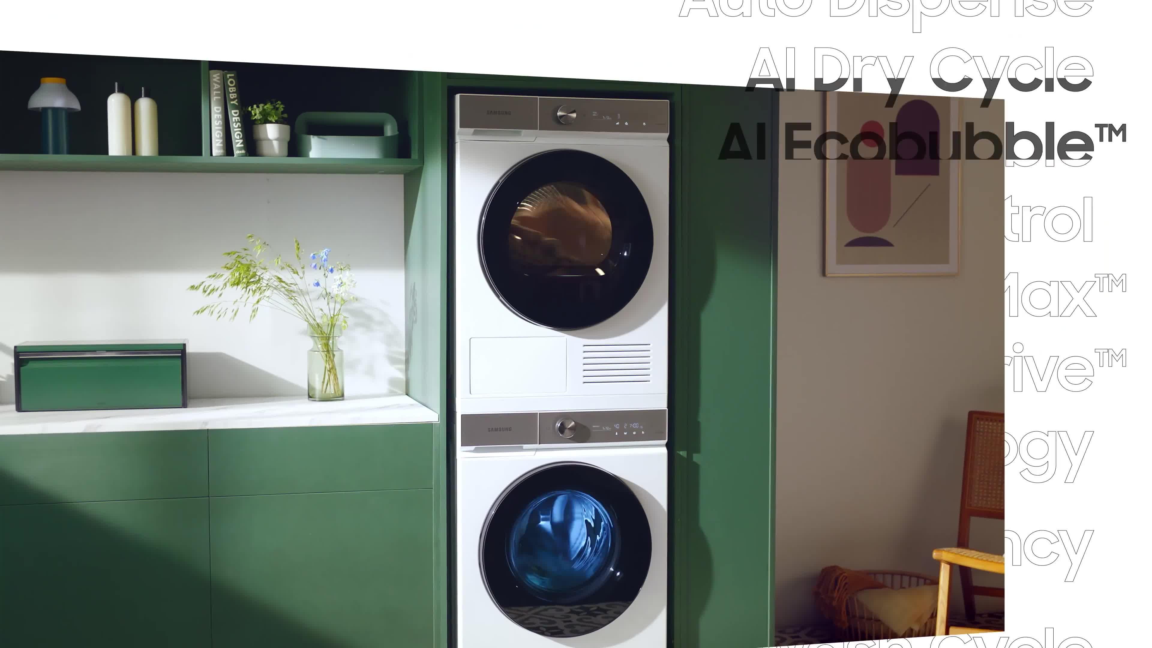 Video of samsung-series-5-ai-energy-ww11bb504dabs1-spacemax-washing-machine-11kg-load-1400-spin-a-rated-graphite