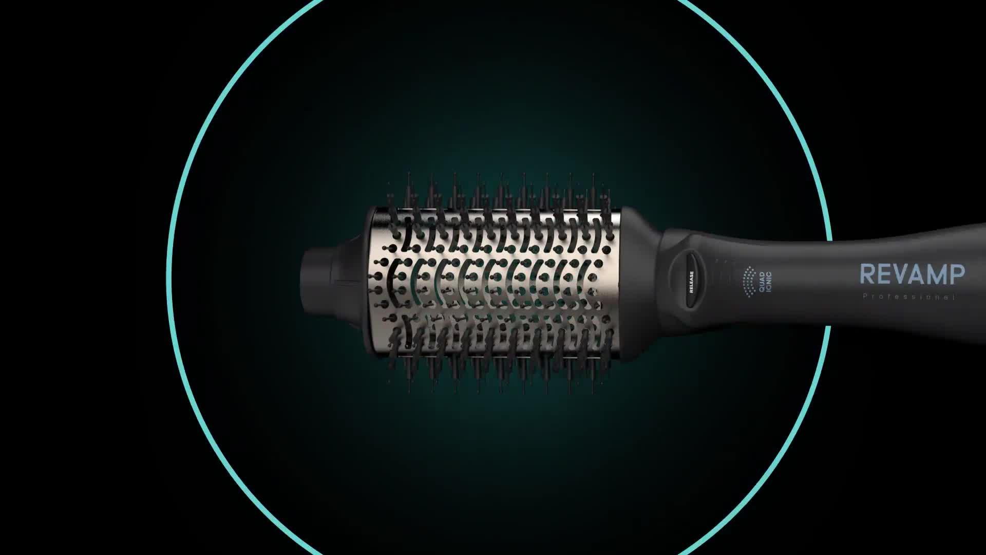 Video of revamp-volume-amp-style-hot-brush-styler