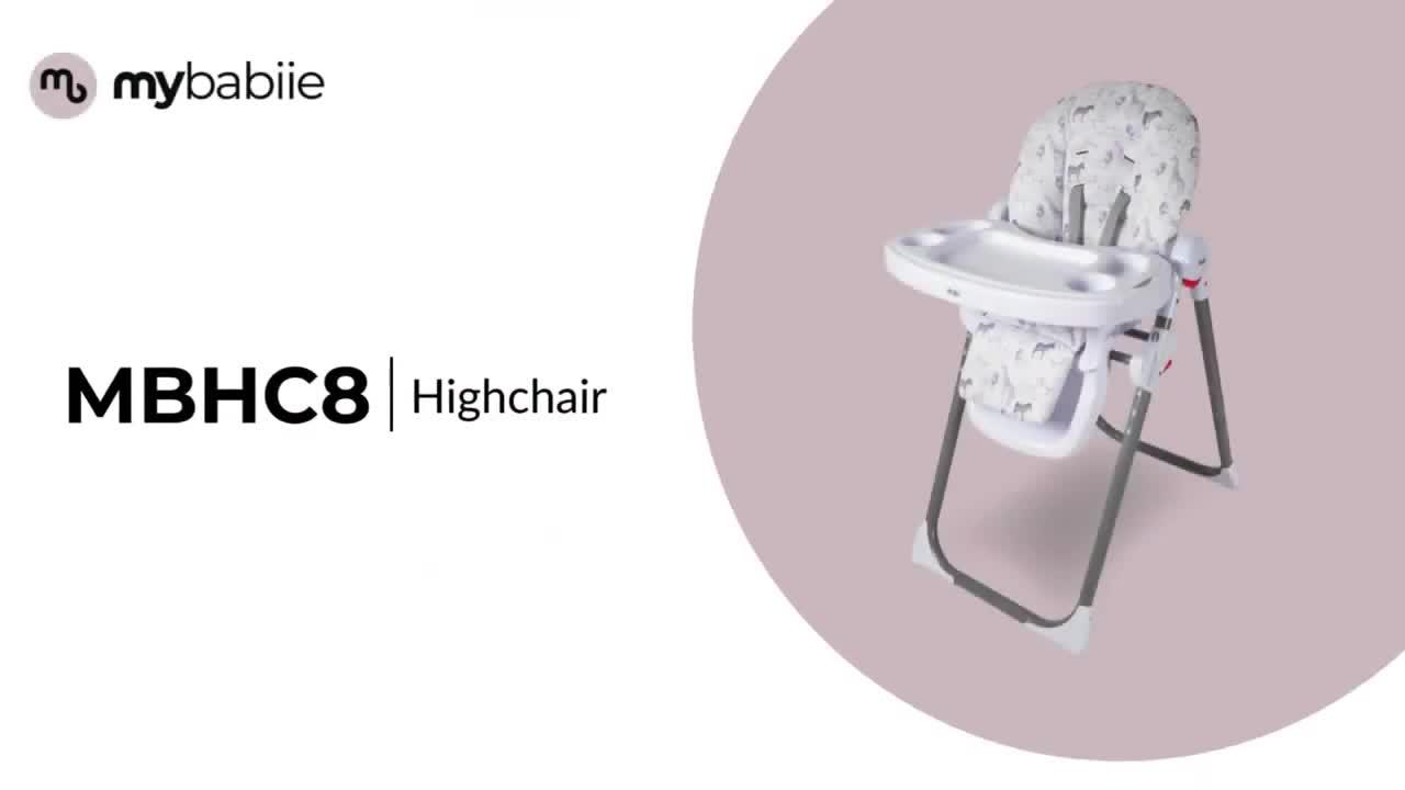 Video of my-babiie-mbhc8-premium-highchair-black-leopard