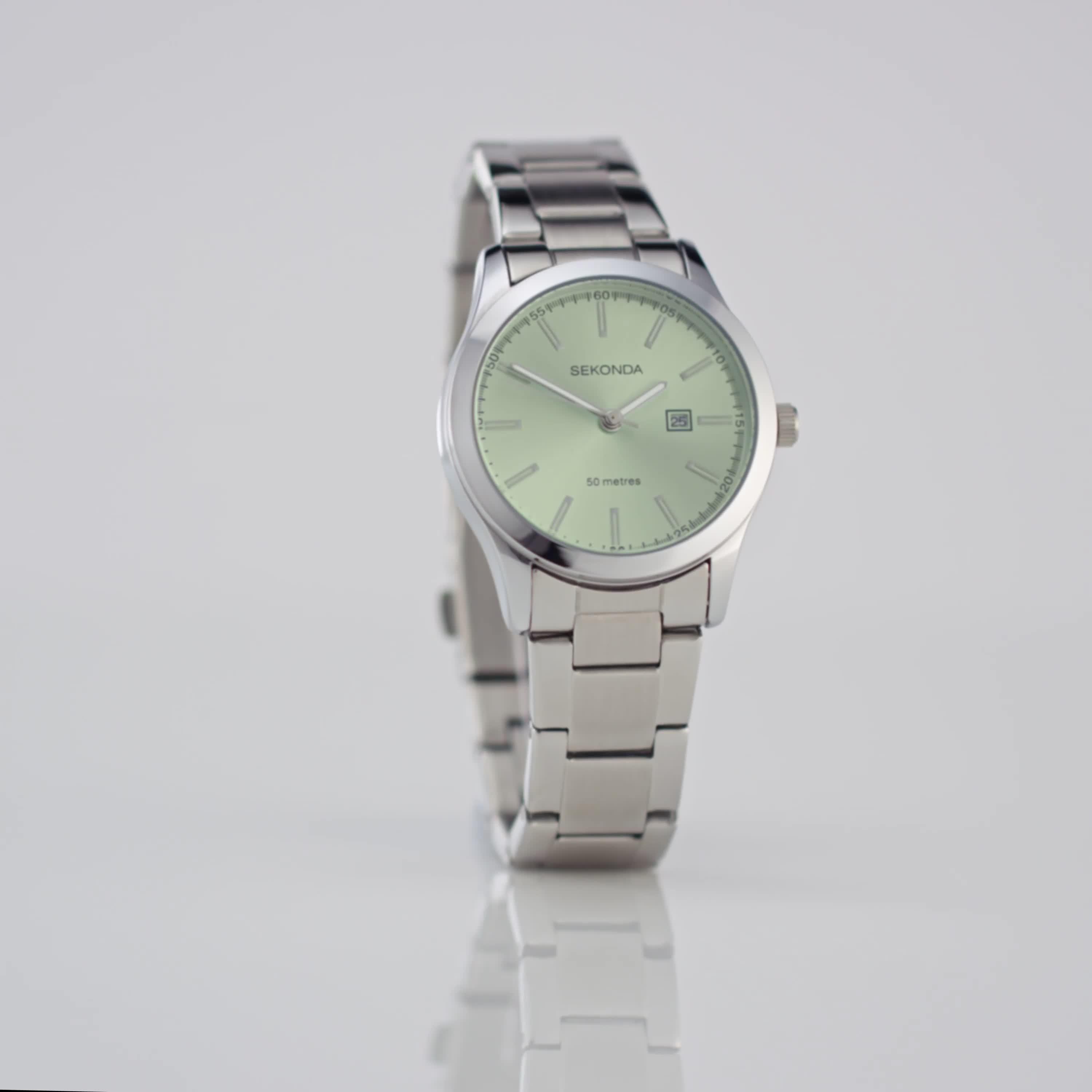 Image thumbnail 7 of 7 of Sekonda Ladies Taylor Silver Stainless Steel Bracelet with Light Green Dial Watch