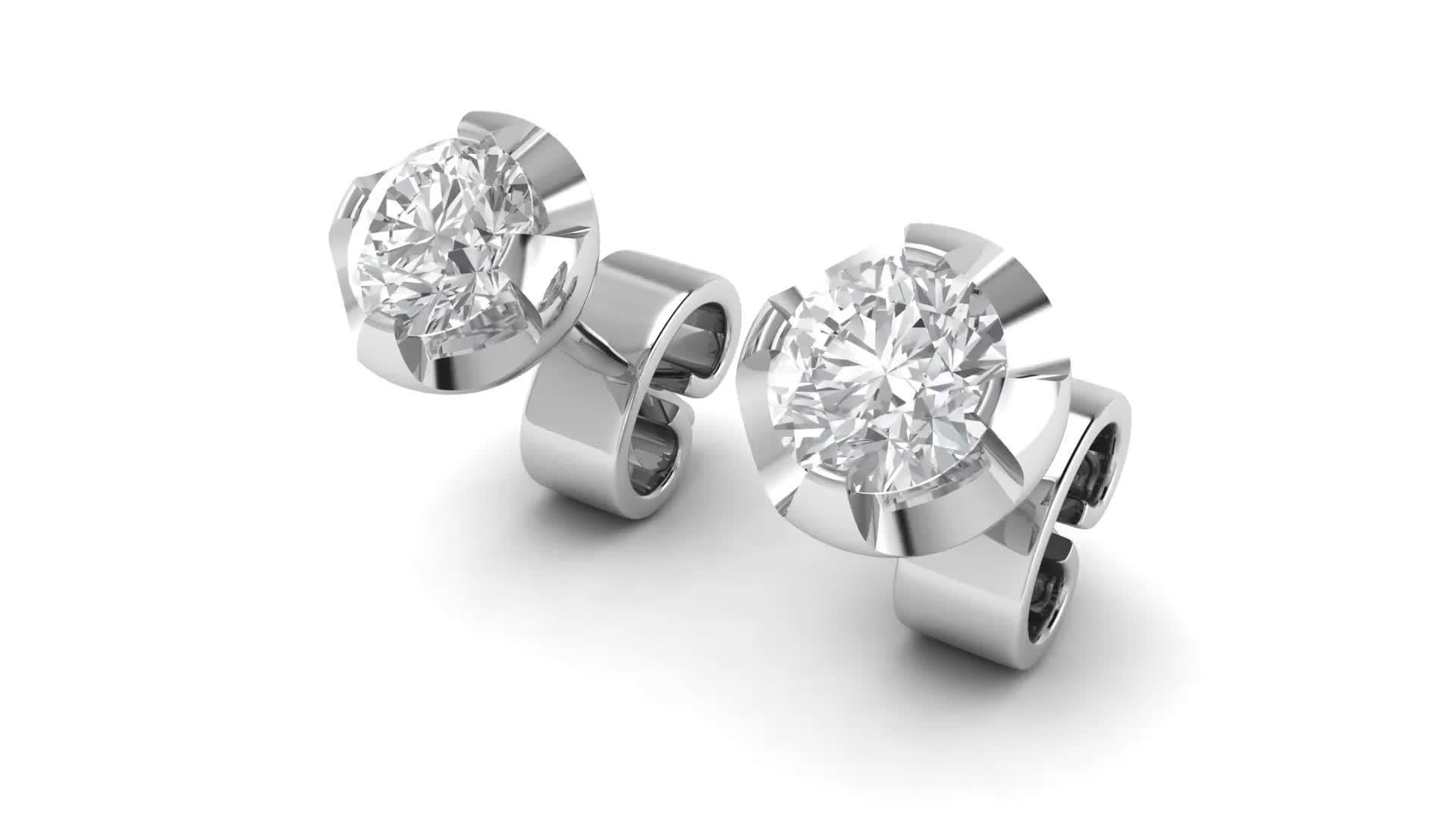 Video of love-diamond-9ct-white-gold-060ct-diamond-stud-earring
