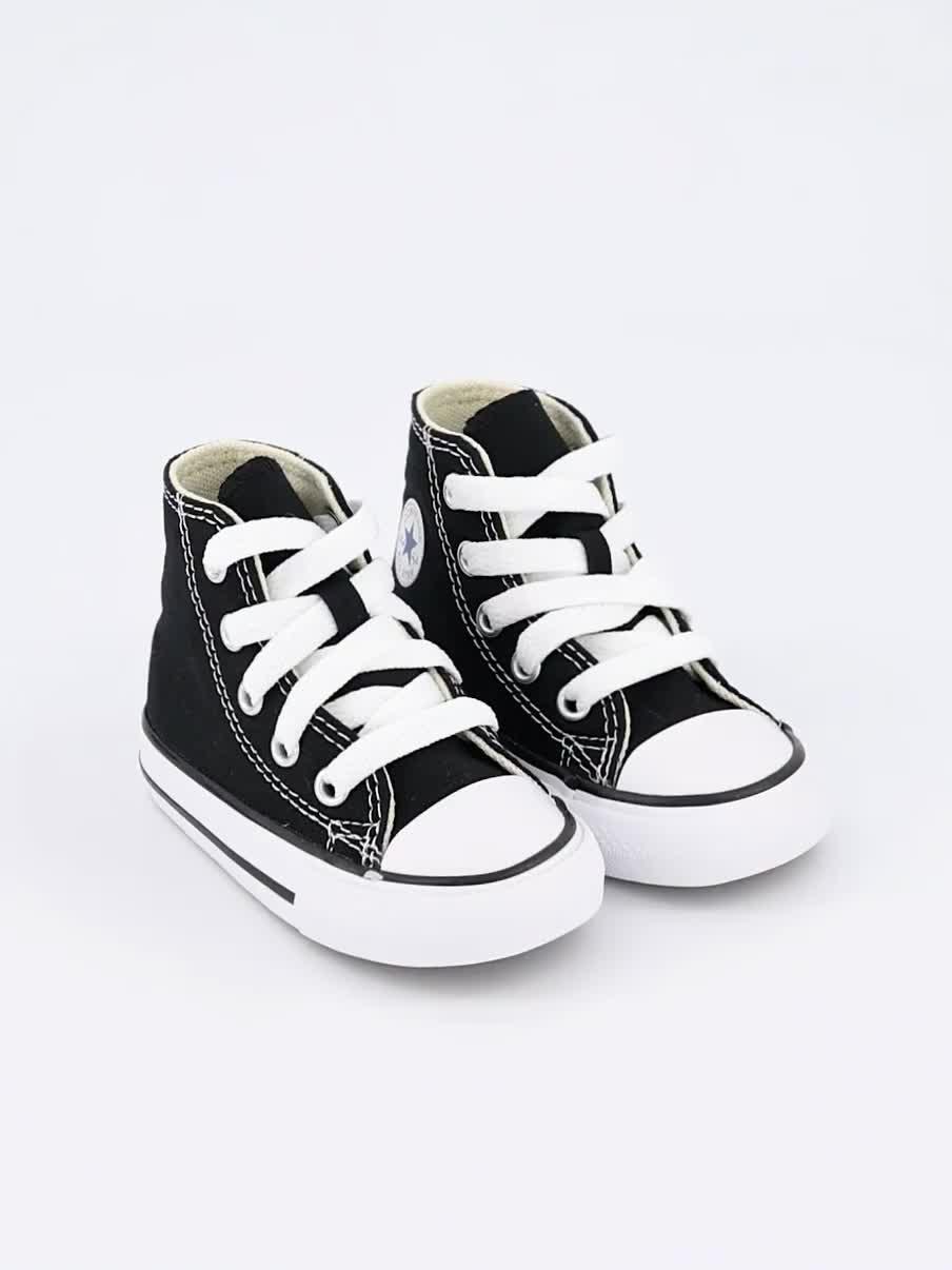Video of converse-infant-unisex-hi-top-trainers-black